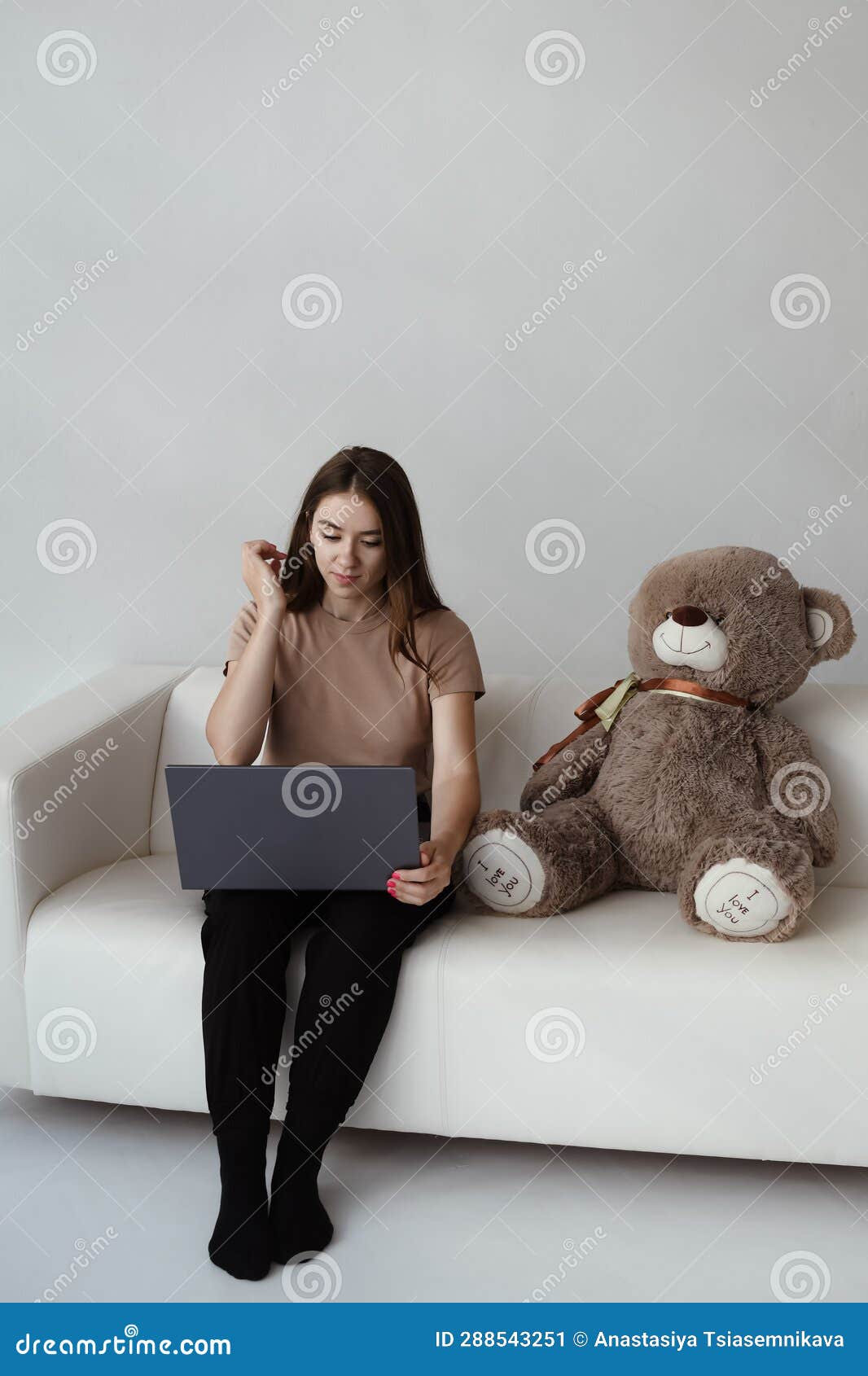 Child Psychologist Remotely. Child Psychologist at Distance Stock Image
