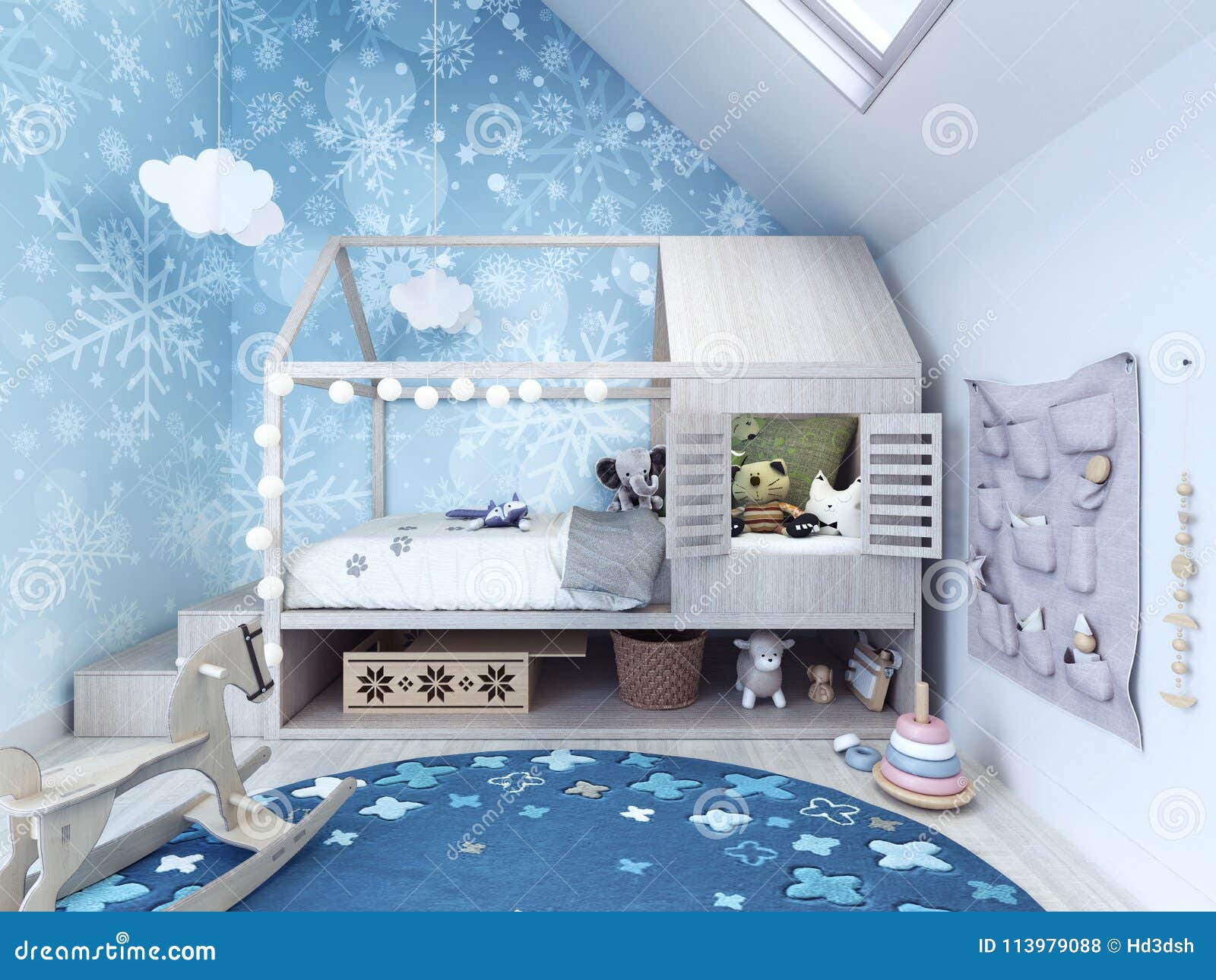 kids bedroom blue