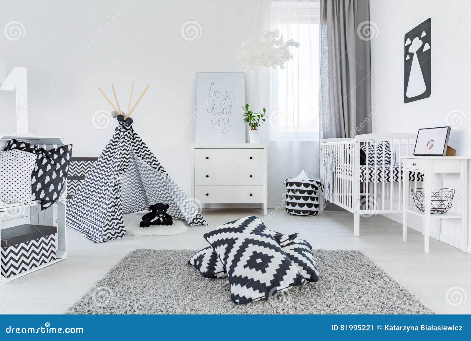Child Room In Scandinavian Style Stock Image Image Of Simple Bedroom
