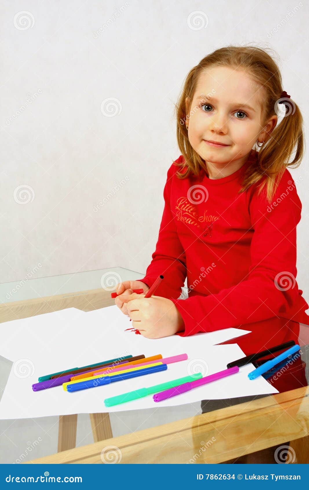 Child s drawing stock photo. Image of tymek, colors, illustrate 7862634