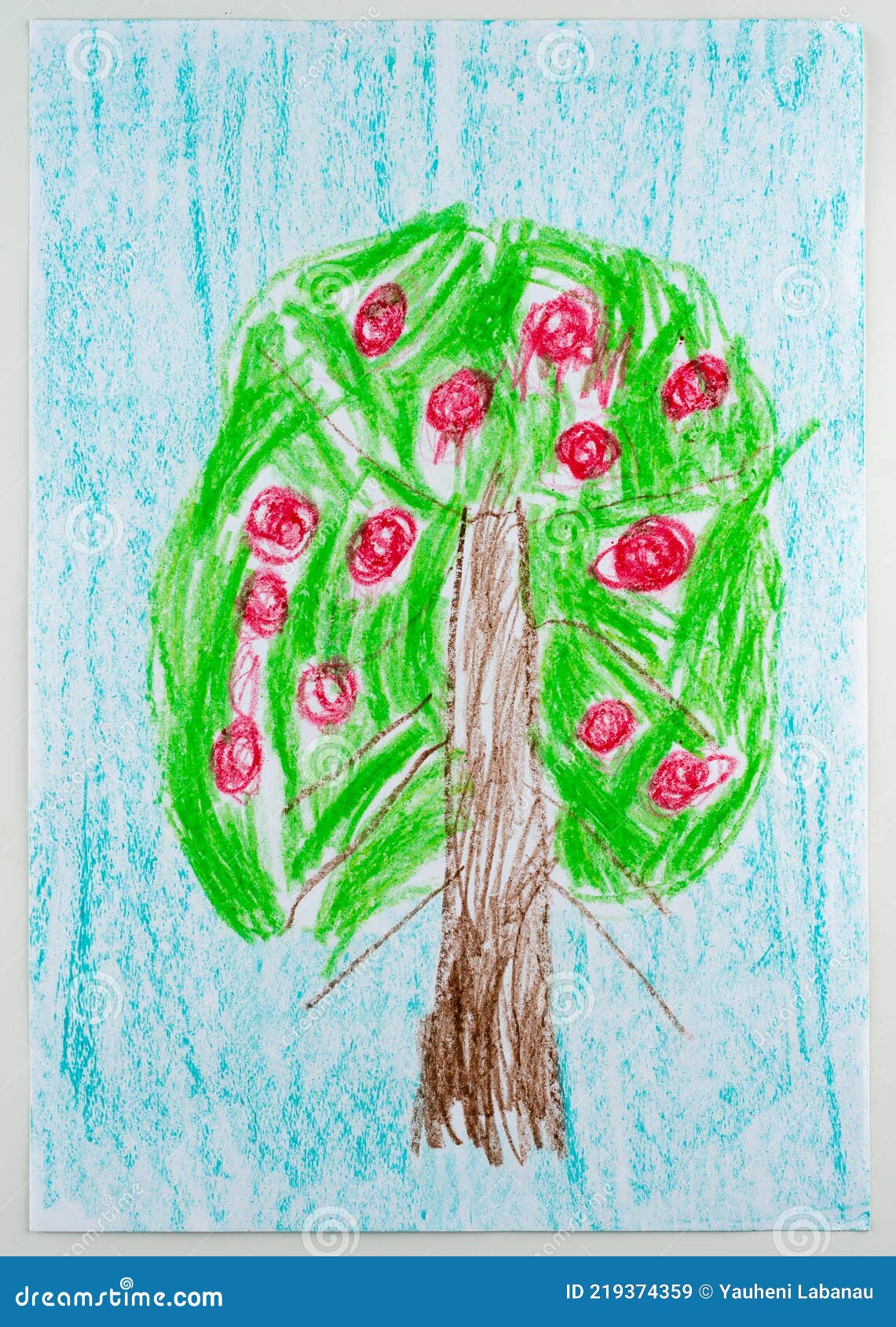 Child S Drawing, Children S Drawing of a Tree, by a Fiveyearold Girl