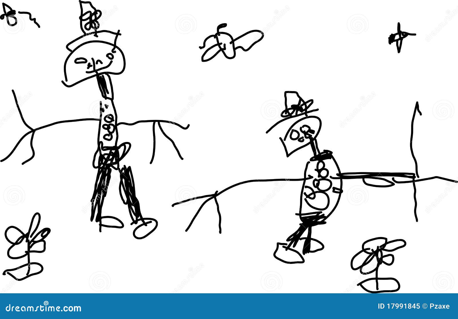 Image result for kid drawing of two people