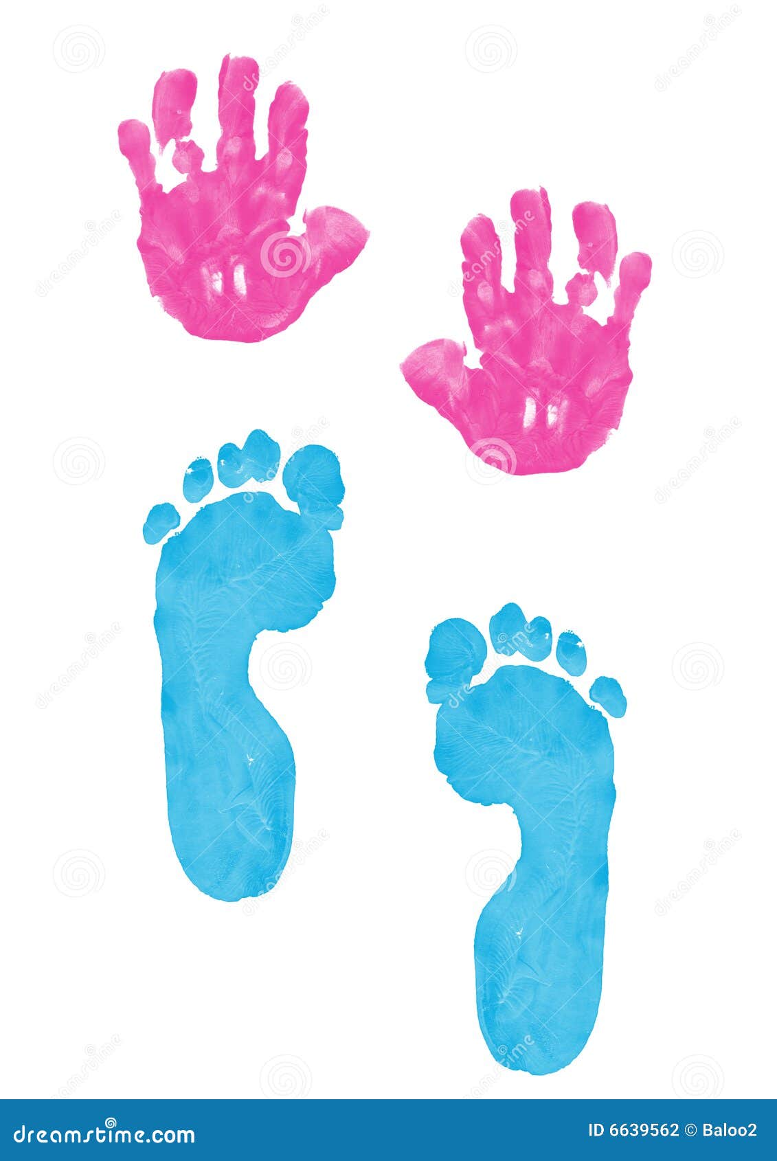 Child's Hand And Foot Prints Stock Photography - Image: 6639562