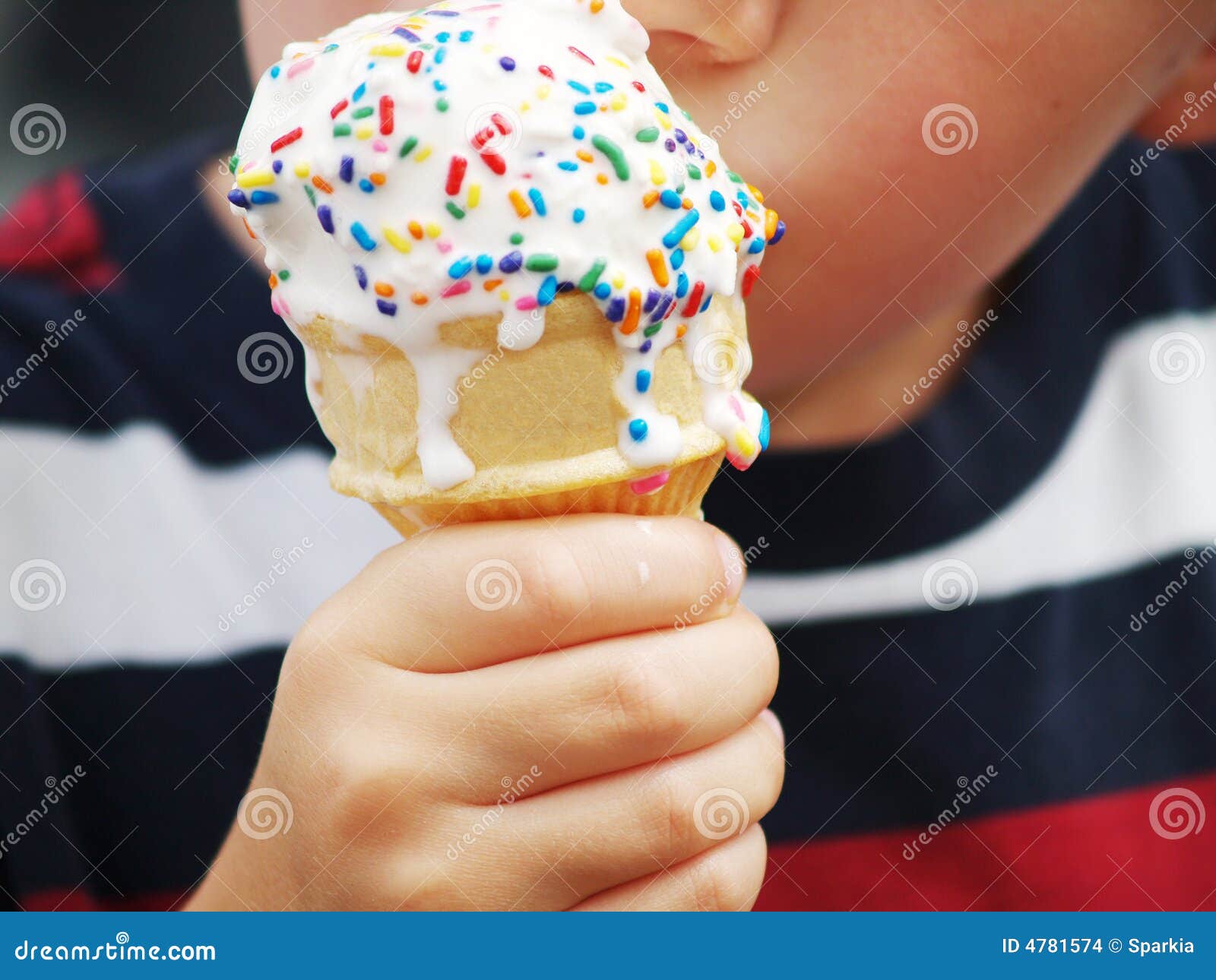 child's ice cream cone