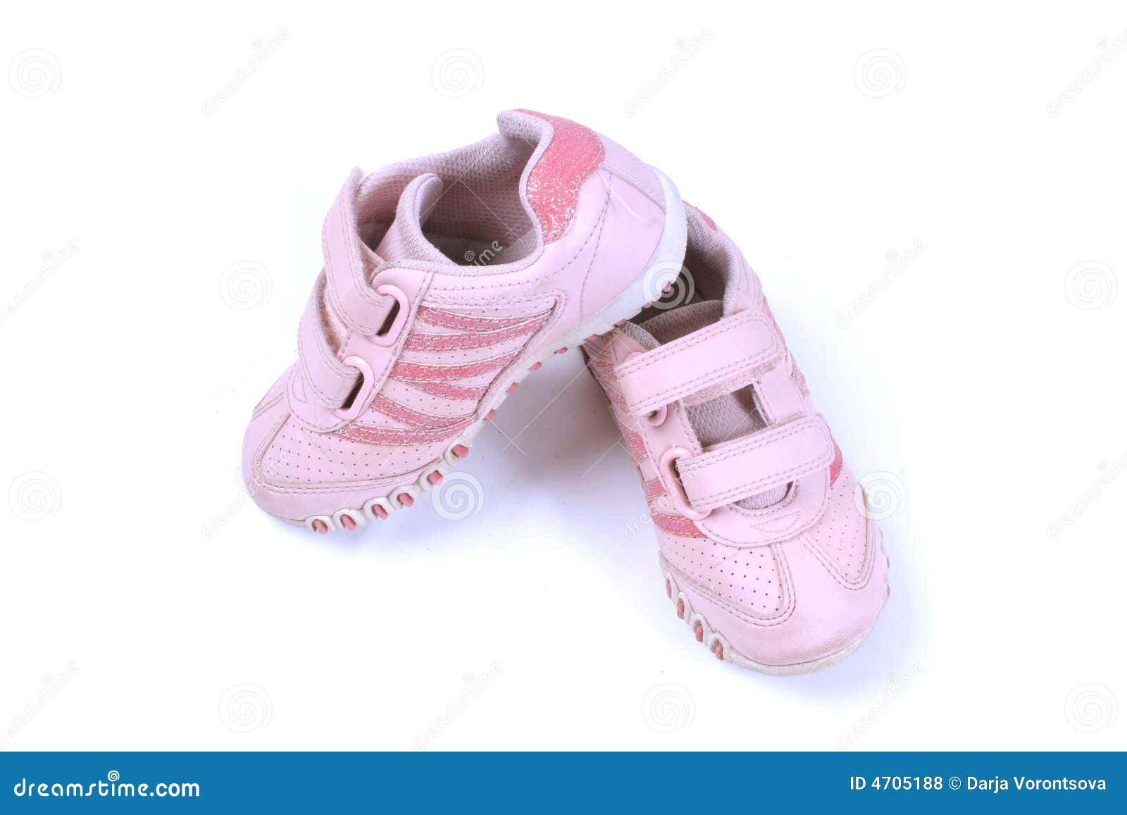 Child s Pink Running Shoes stock photo. Image of straps 4705188