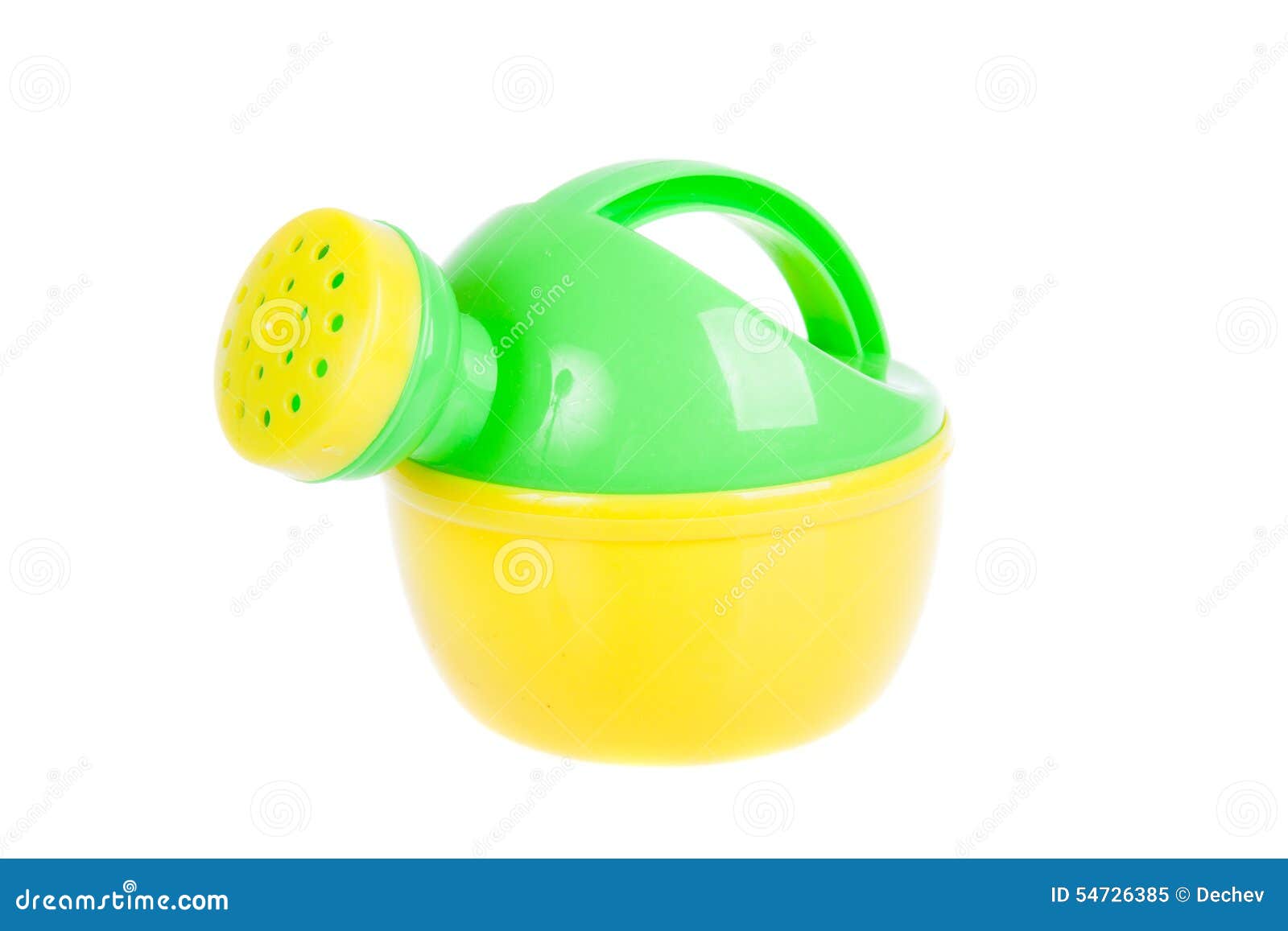 Child S Plastic Watering Can. Beach Toy, Isolated on White Stock Image