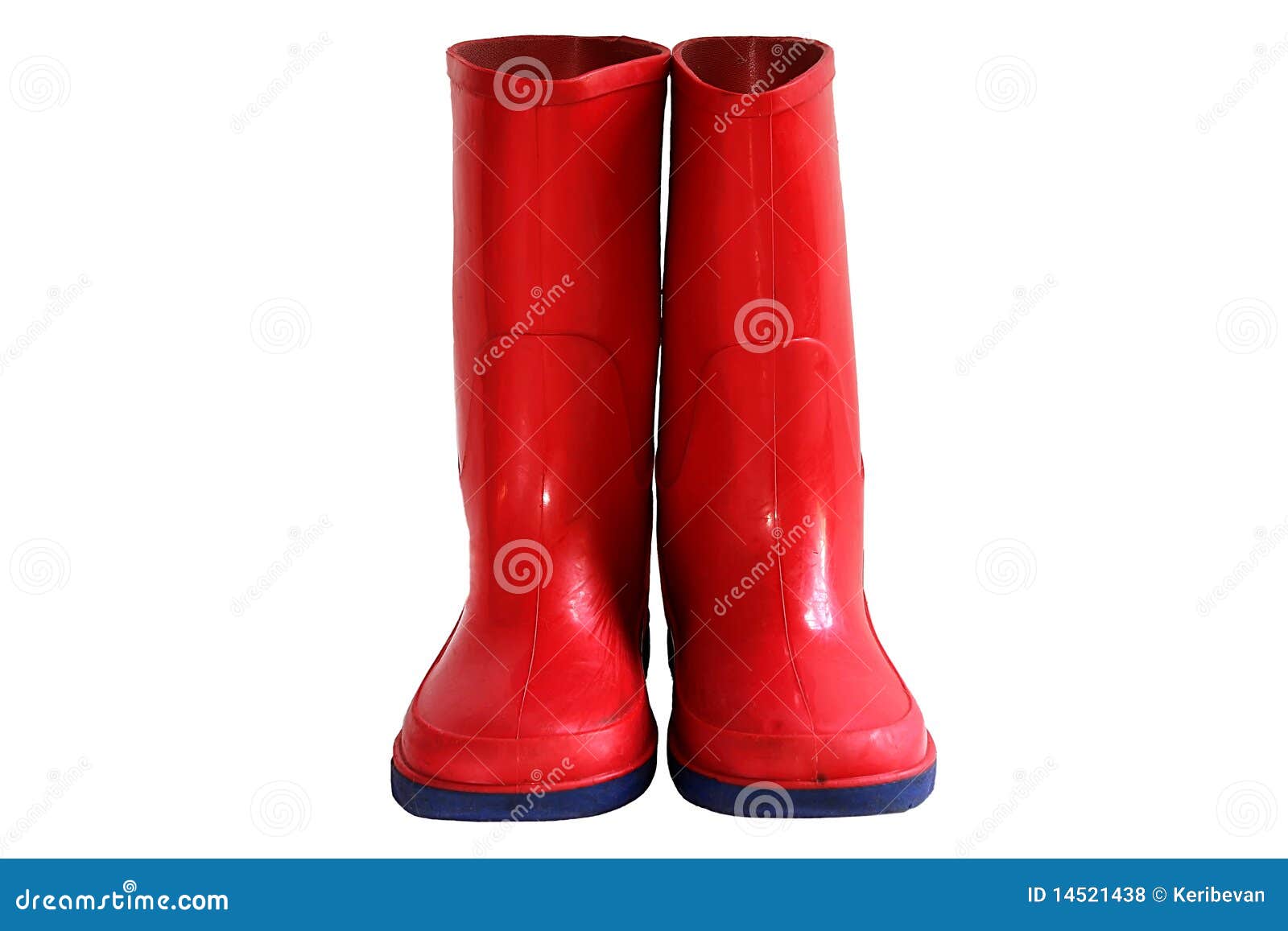 Child s Red Rain Boots stock photo. Image of background 14521438