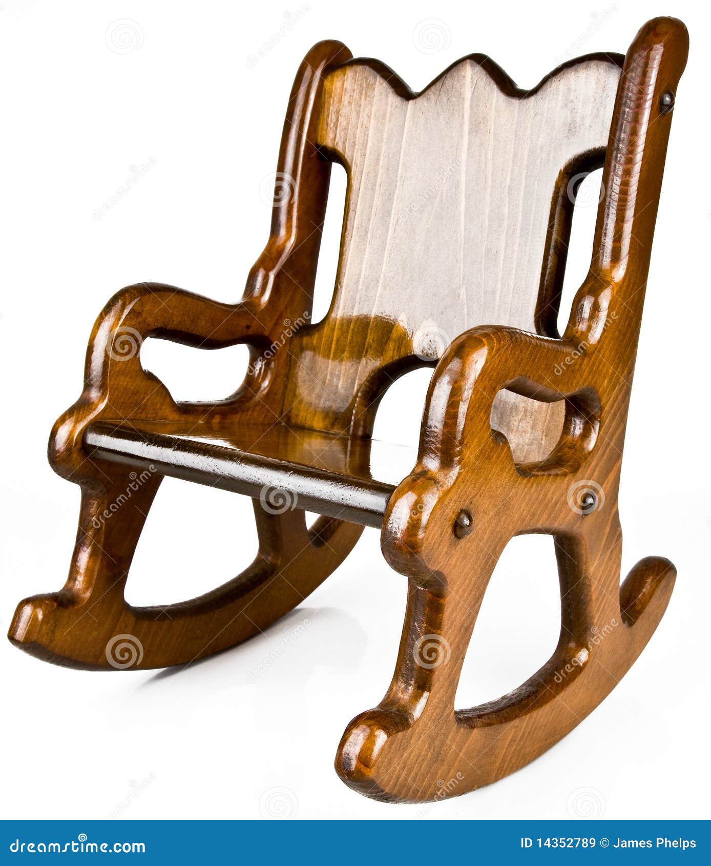Child's Solid Wood Rocking Chair Royalty Free Stock Images