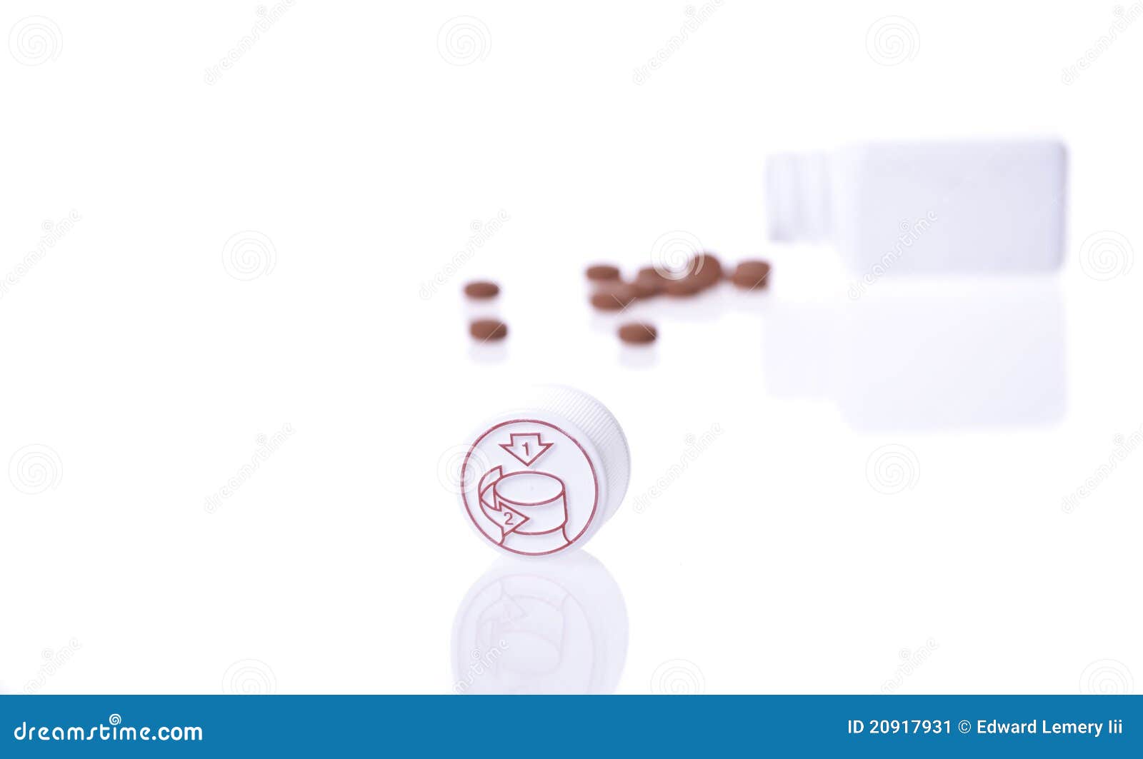 Child Safety Cap and Medicine Stock Image Image of isolated