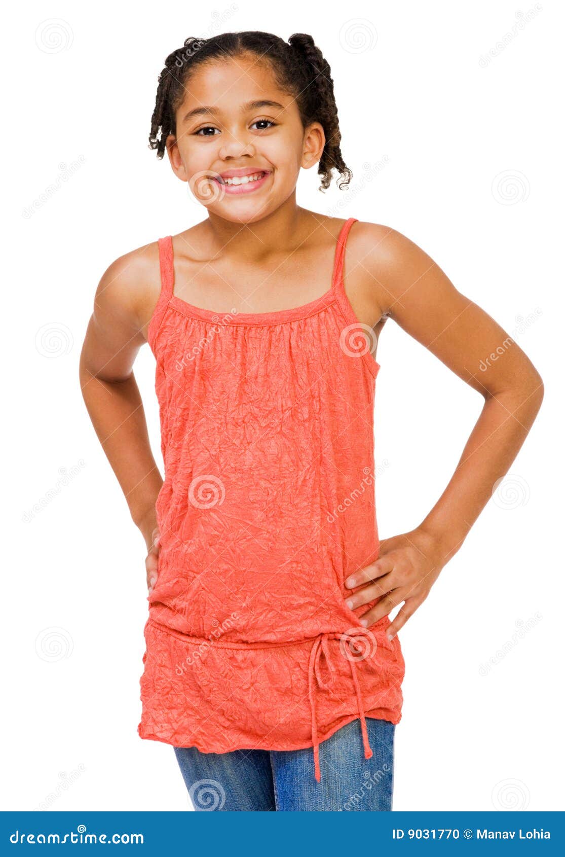 Child Standing And Smiling Stock Photo - Image: 9031770