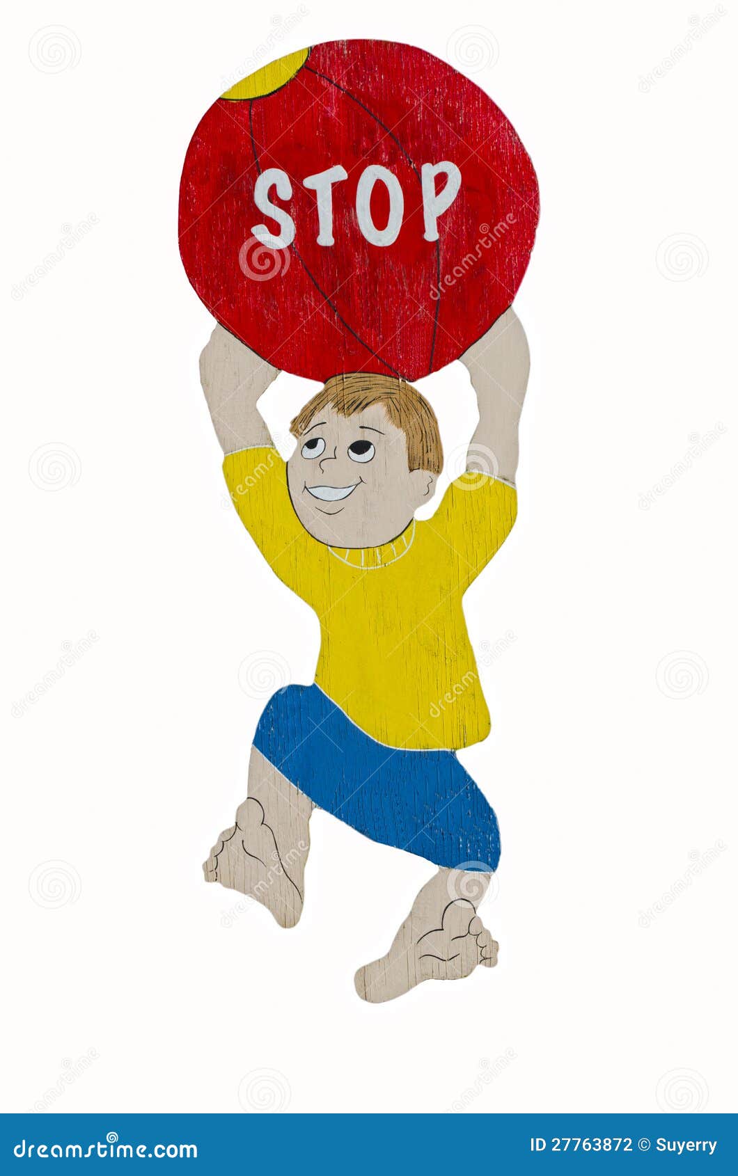 children stop sign boy ball stock photography image 27763872