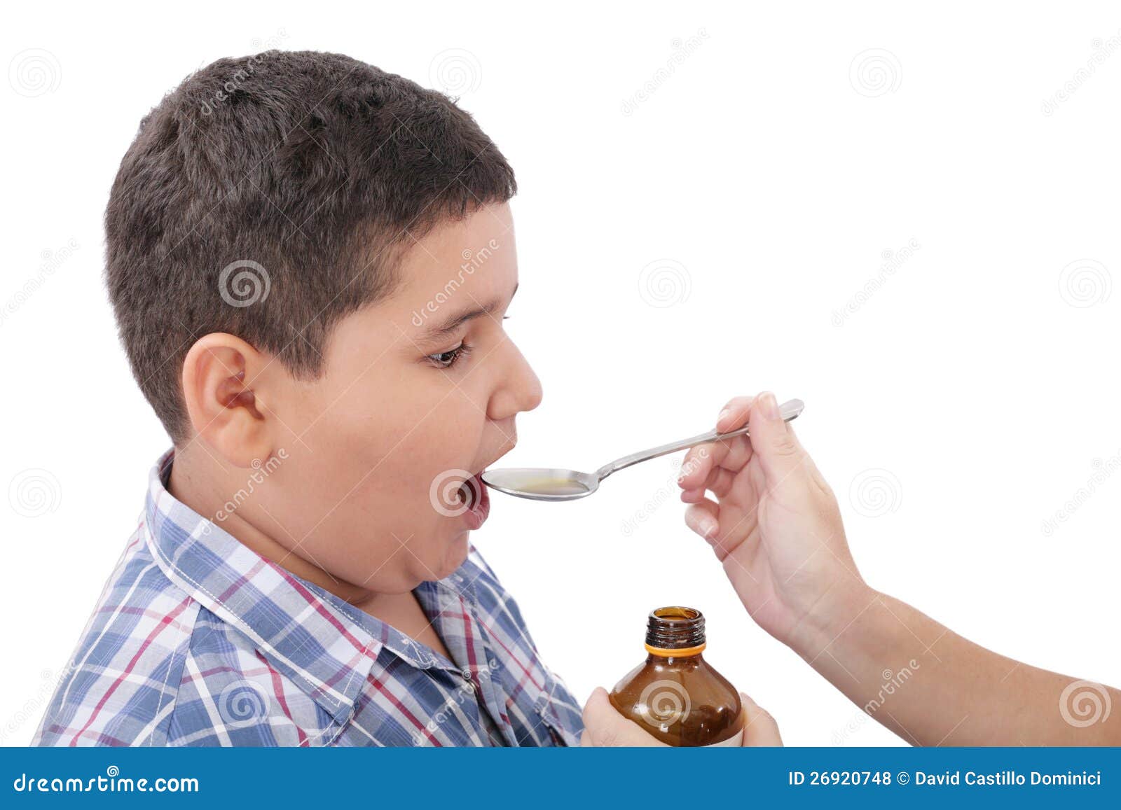 Child taking medicine stock photo. Image of isolated 26920748