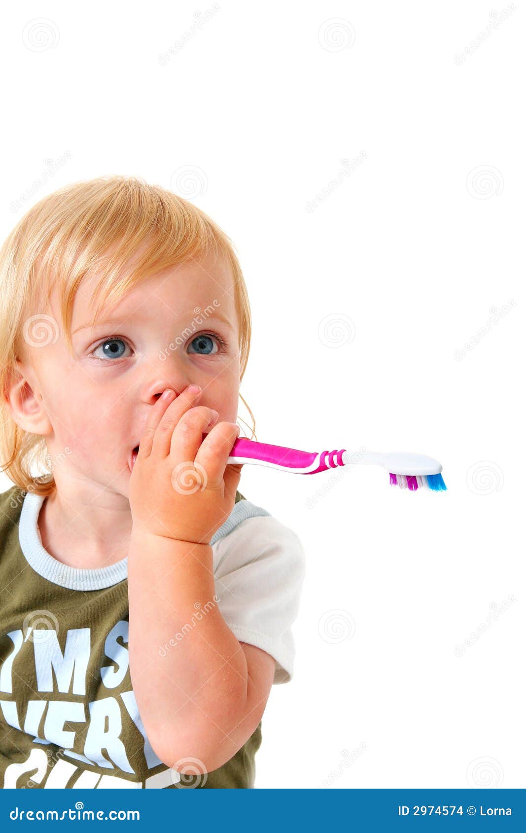 Child toothbrush stock photo. Image of active, baby, biting 2974574