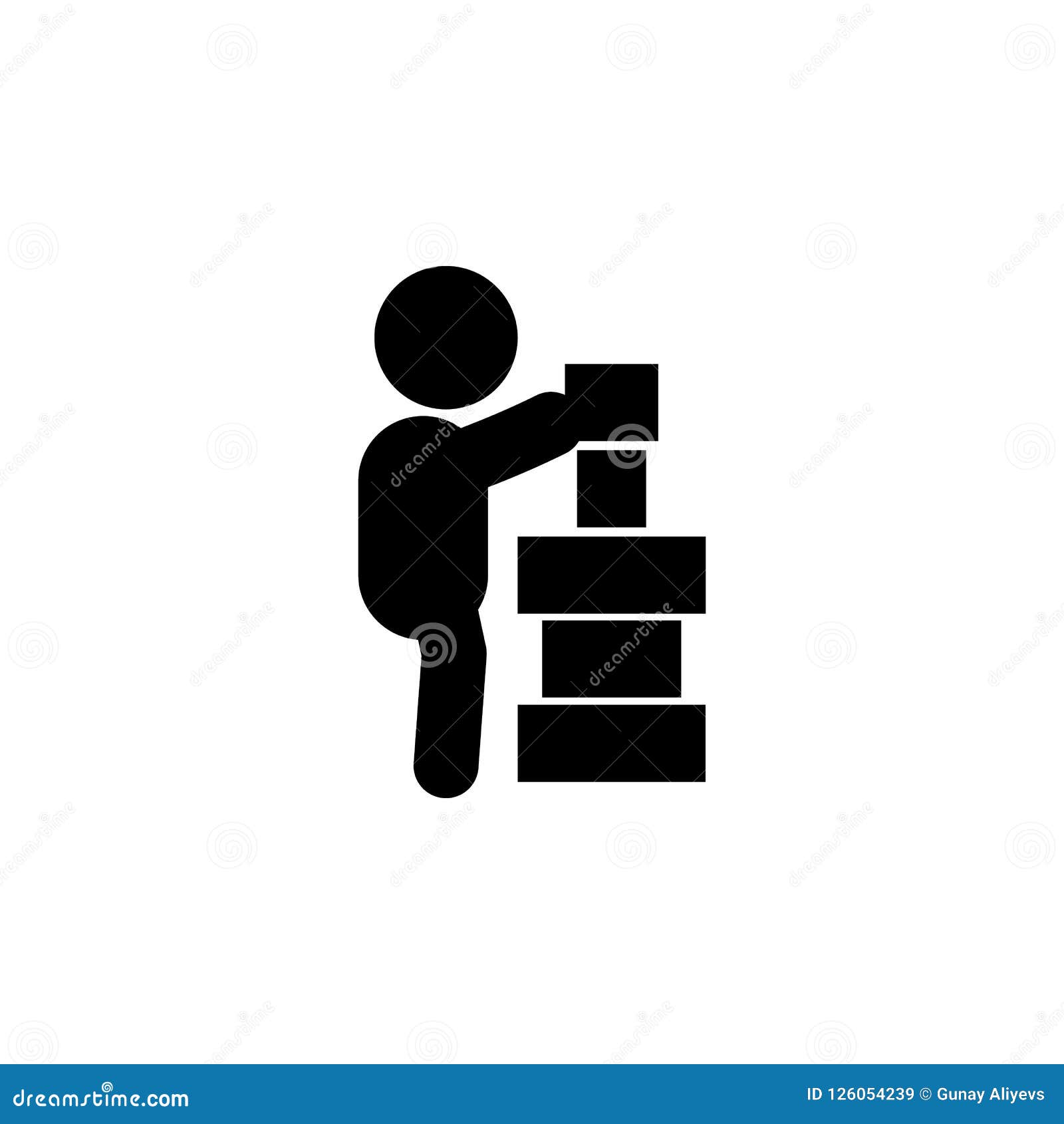 Child And Tower From Cubes Icon Element Of Toddler Development Icon For Mobile Concept And Web Apps Glyph Child And Tower From C Stock Illustration Illustration Of Preschool Children 126054239