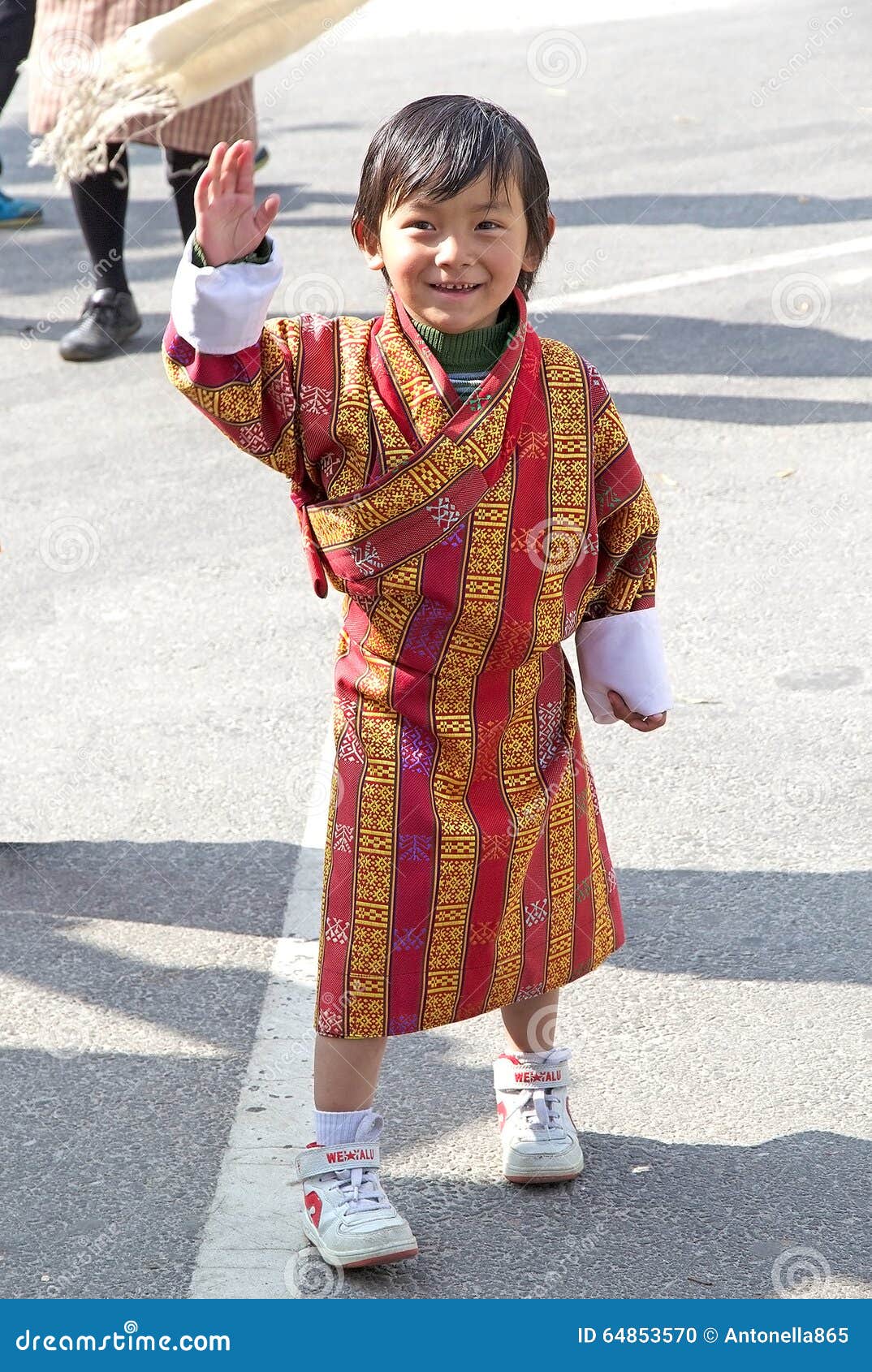 Child at the Trashi Chhoe Dzong, Thimphu, Bhutan Editorial Image ...