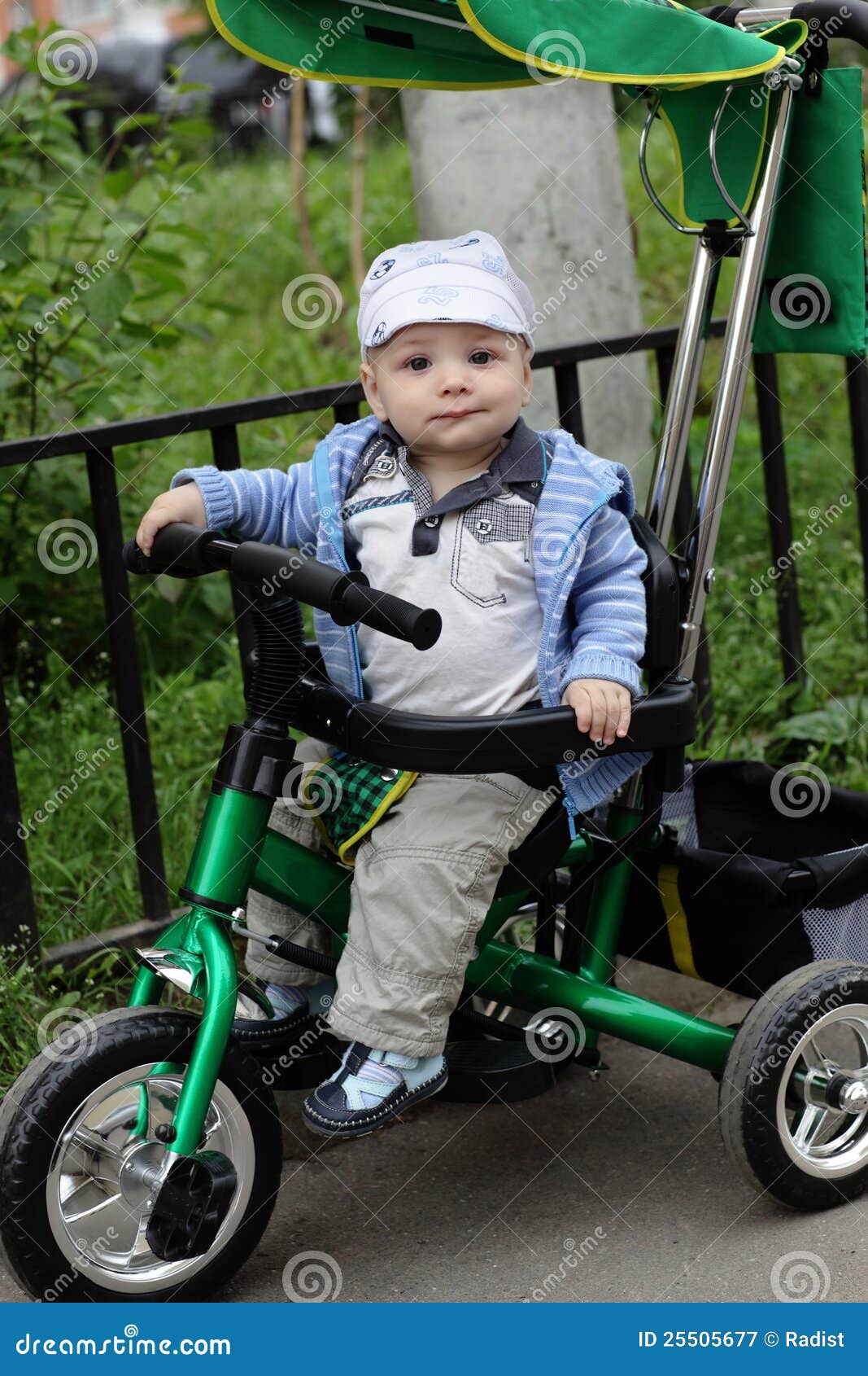 Child on tricycle stock image. Image of male, healthy 25505677