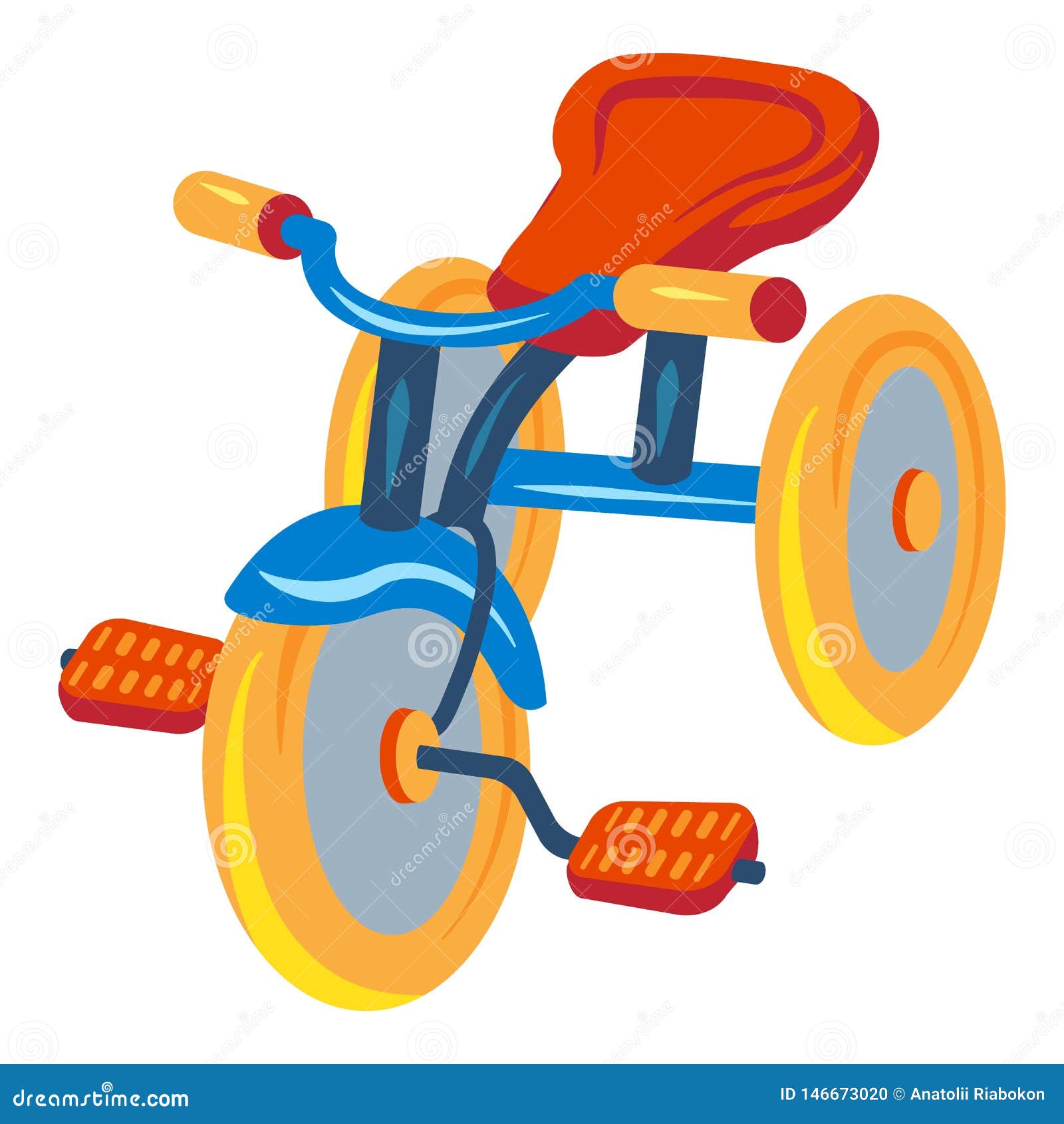 Child's Tricycle Illustration RoyaltyFree Stock Photography
