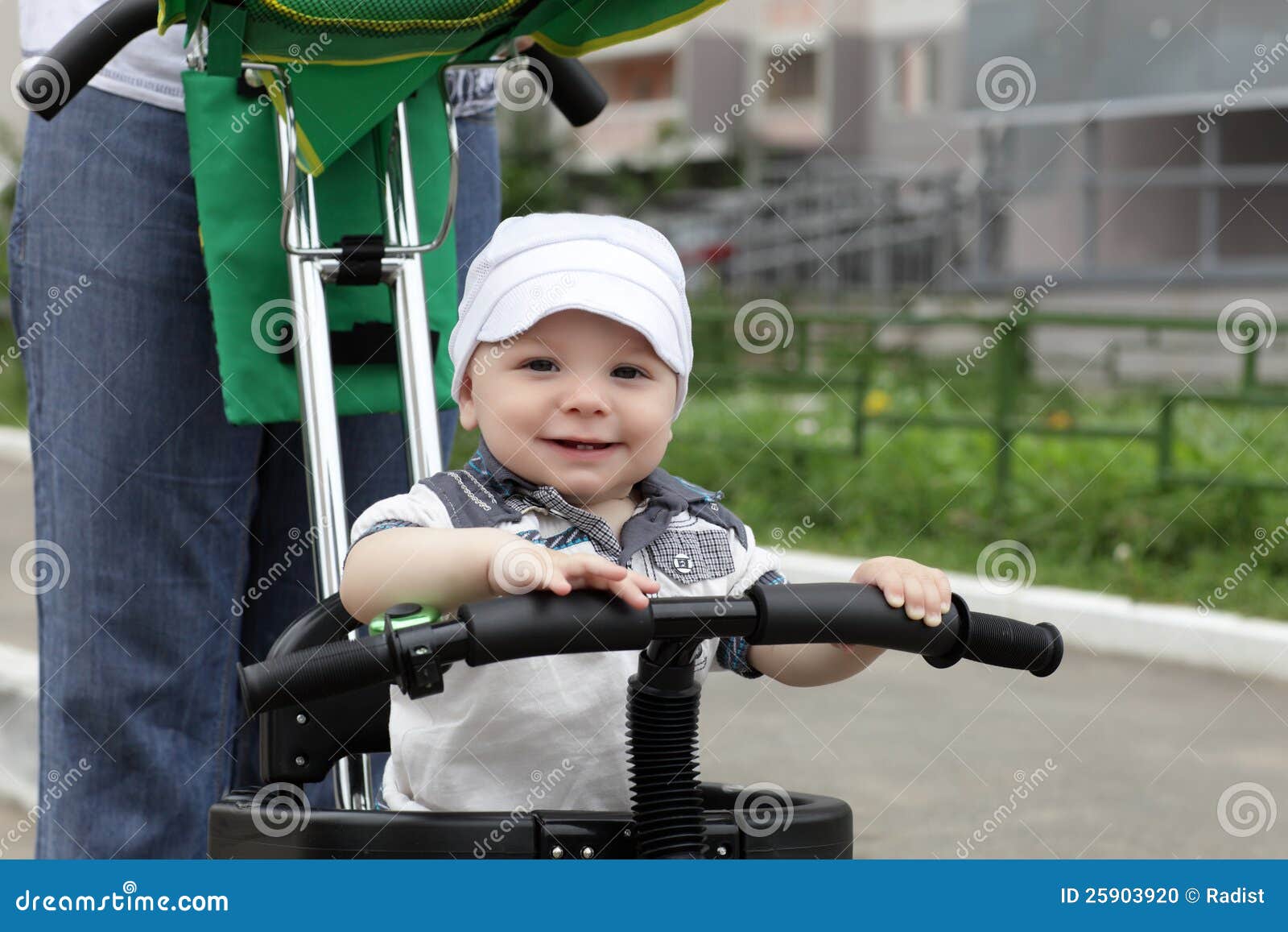 Child on Tricycle with Push Handle Stock Photo Image of activity