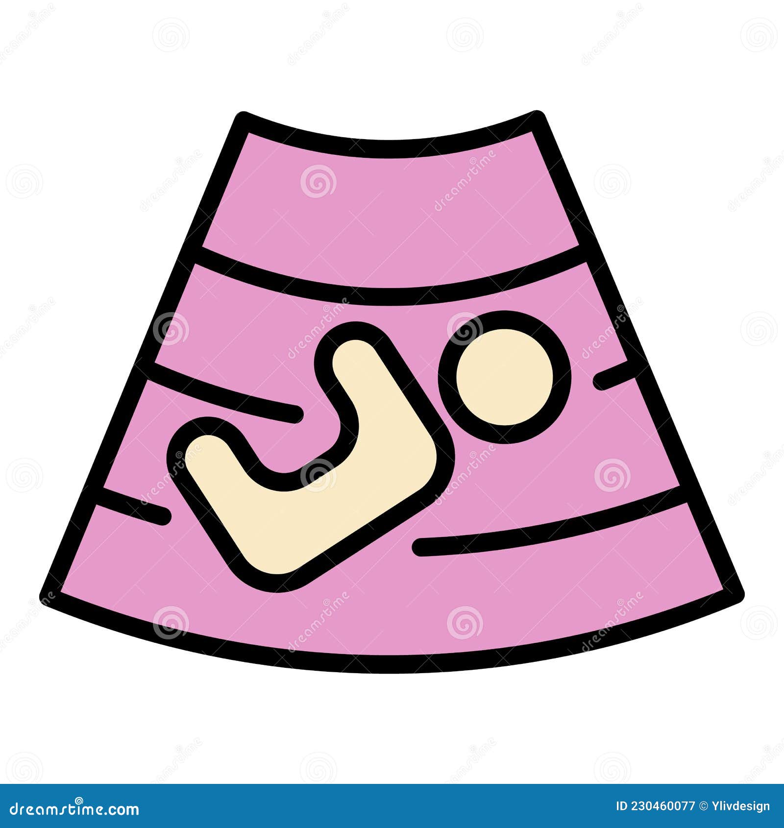 child on ultrasound screen vicon color outline 
