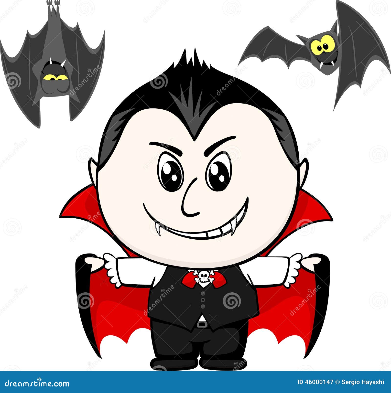 Child with vampire costume stock vector. Illustration of character ...