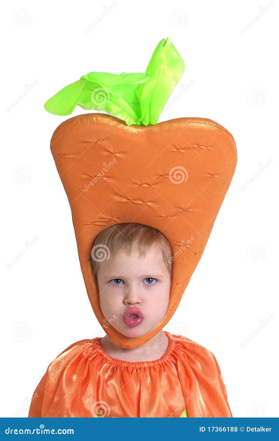 A Child in Vegetable Costume Stock Photo Image of happy, baby 17366188