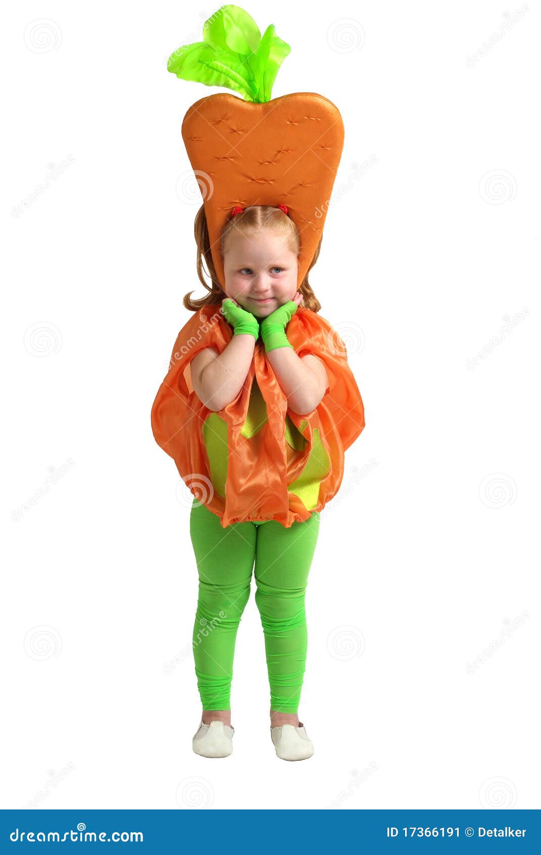 A Child in Vegetable Costume Stock Image Image of good, greens 17366191