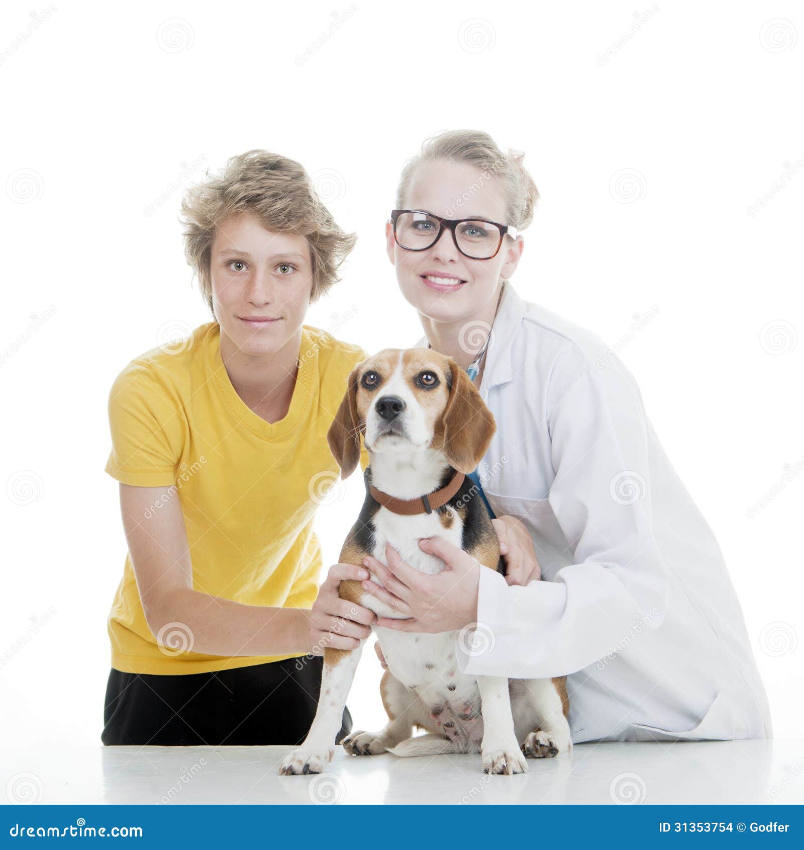 Child vet and pet dog stock photo. Image of health, healthy 31353754