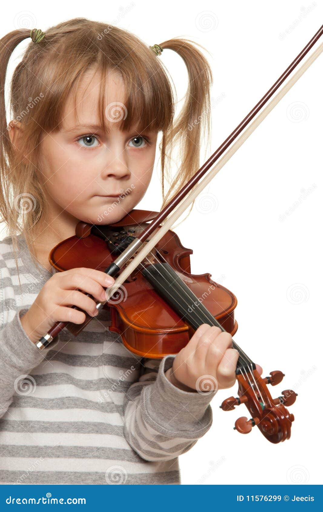 Child with violin stock image. Image of education, preschool 11576299