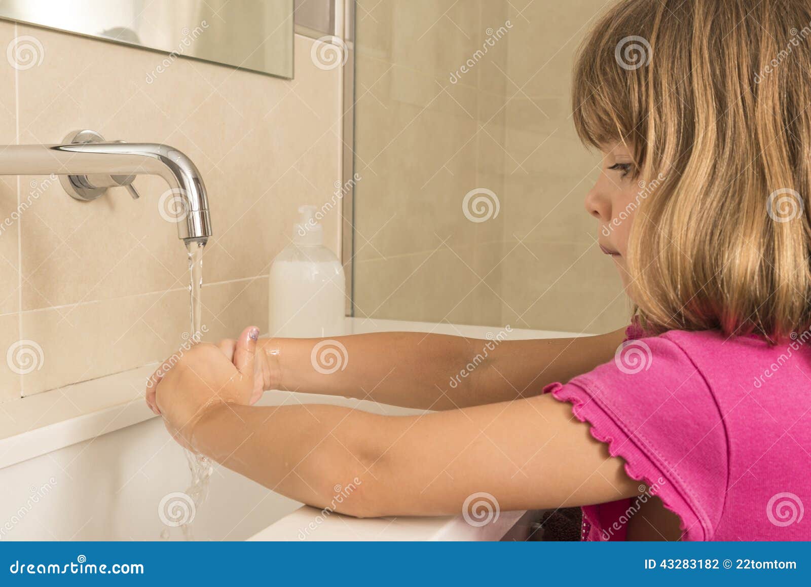 Child washing hands stock photo. Image of eyes, basin 43283182