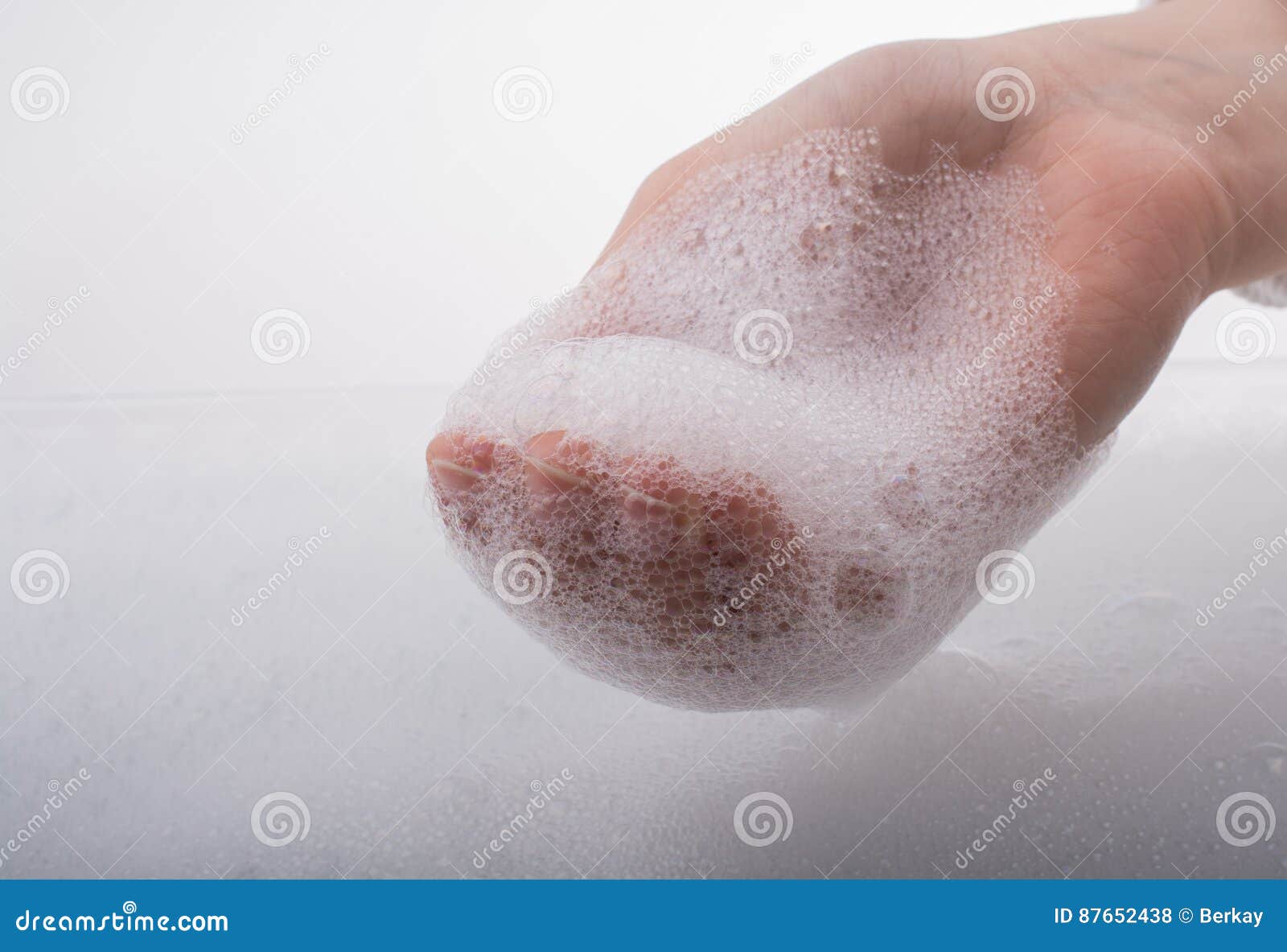 Child Washing Hands in Foam Stock Photo Image of hygienic, clean