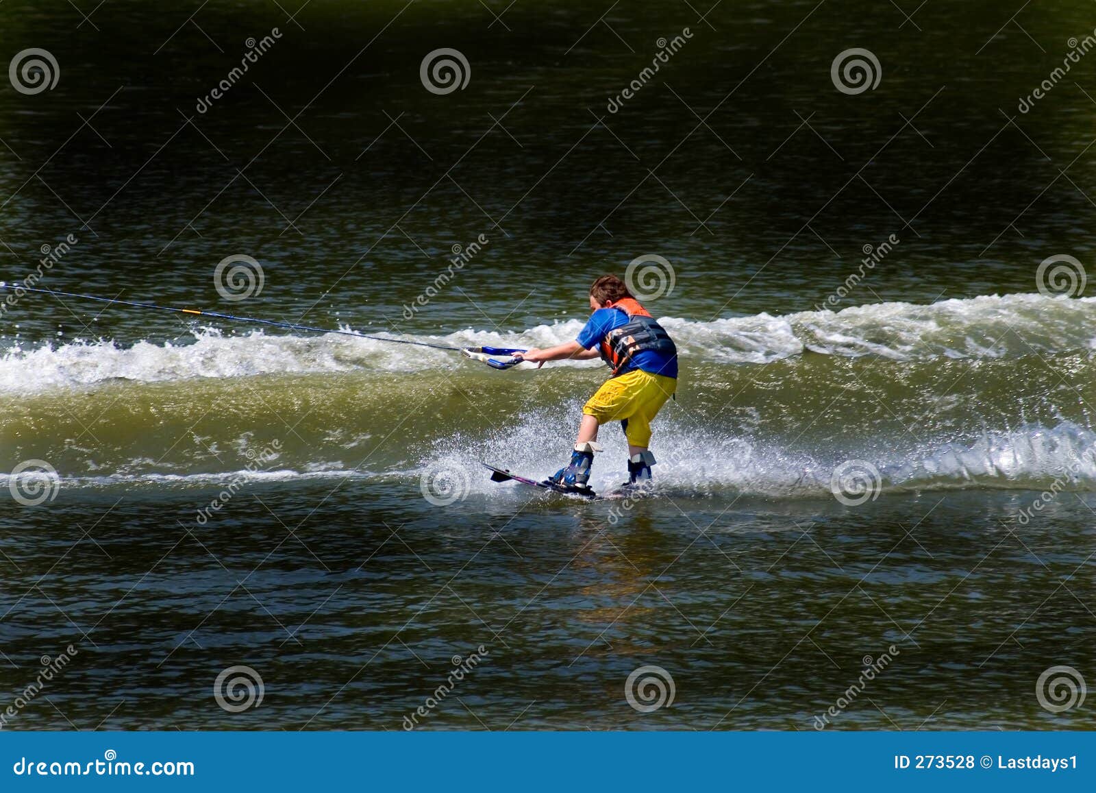 Child Water Skiing stock photo. Image of speed, spray, champion 273528