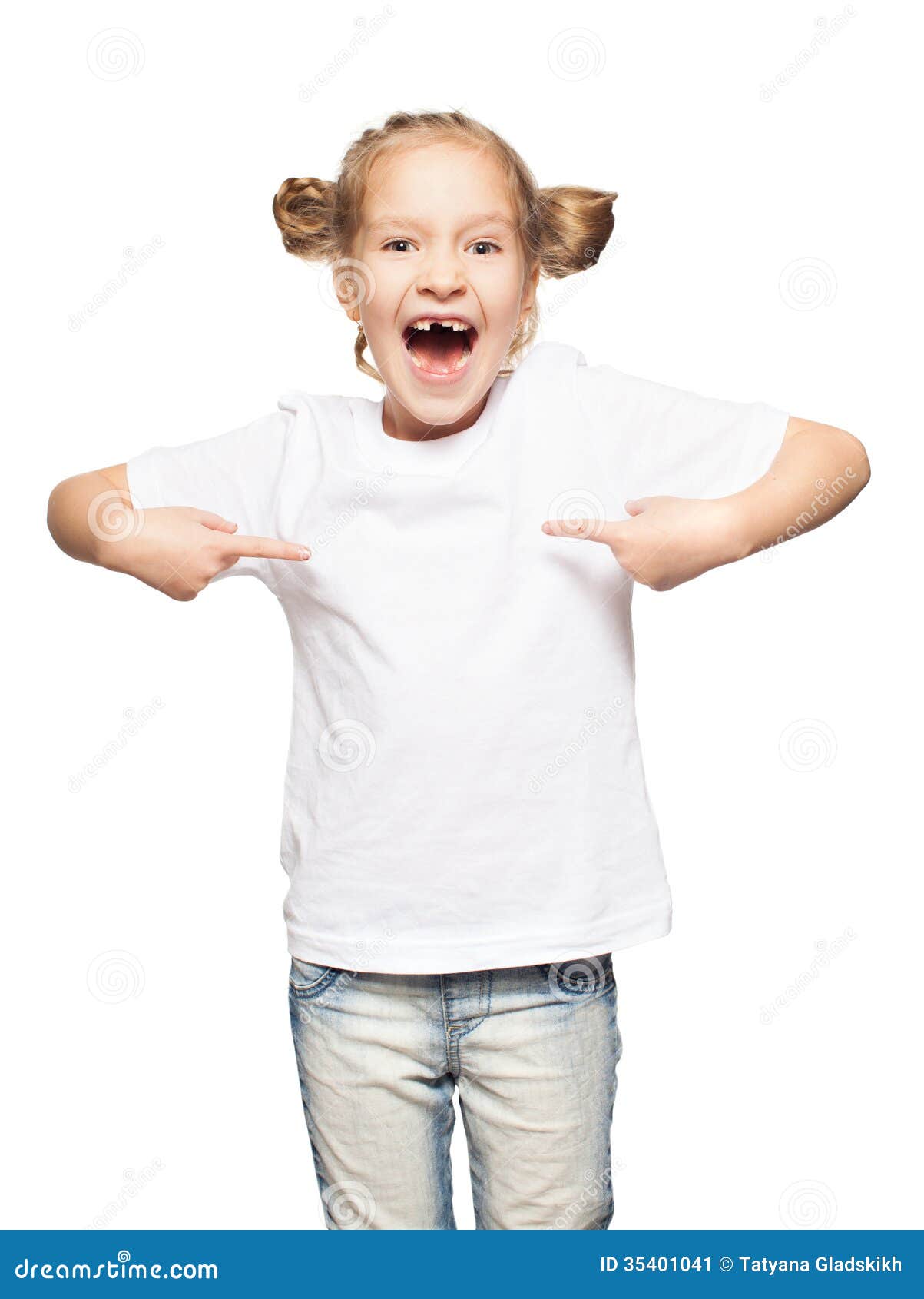 Child In White T-shirt Stock Image - Image: 35401041