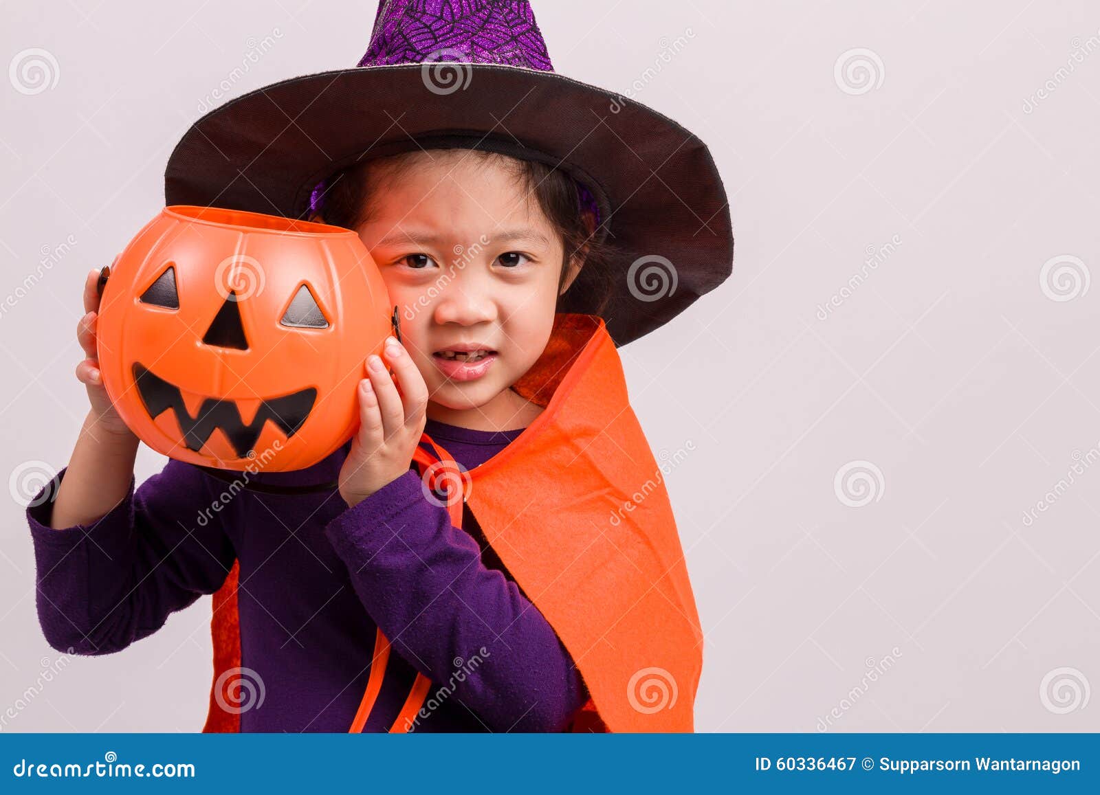 Child in Witch Costume on White / Child in Witch Costume Stock Image ...