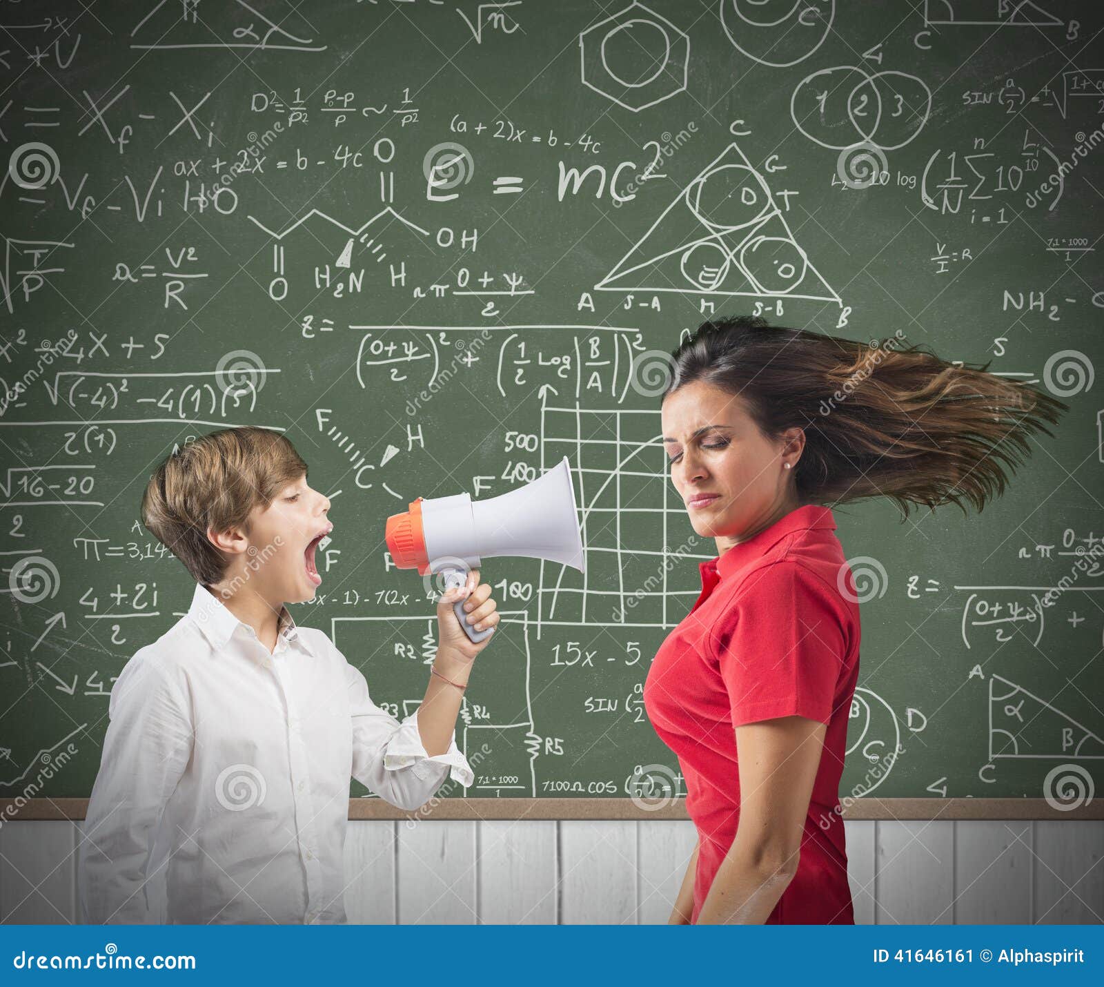 Child yells at her teacher stock image. Image of news 41646161