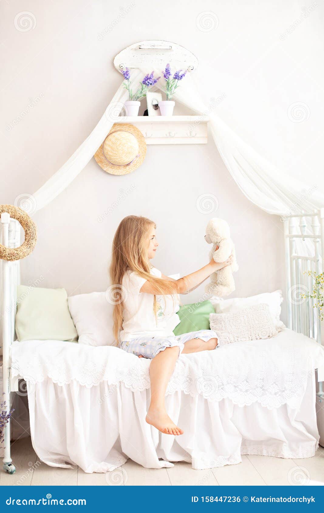 white bed for kids