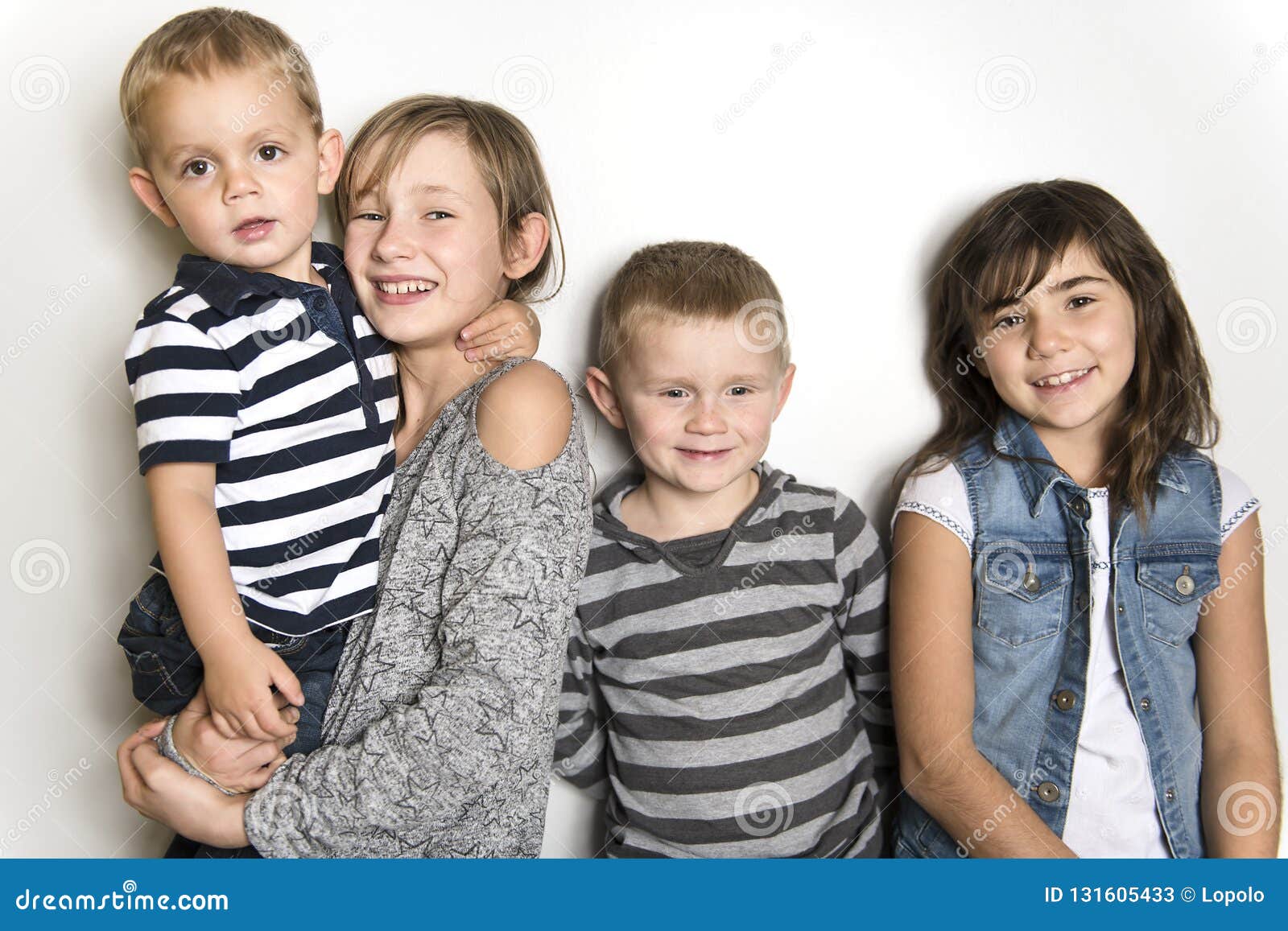 Childhood, Love, Happiness and Family Bonds. Indoor Portrait of
