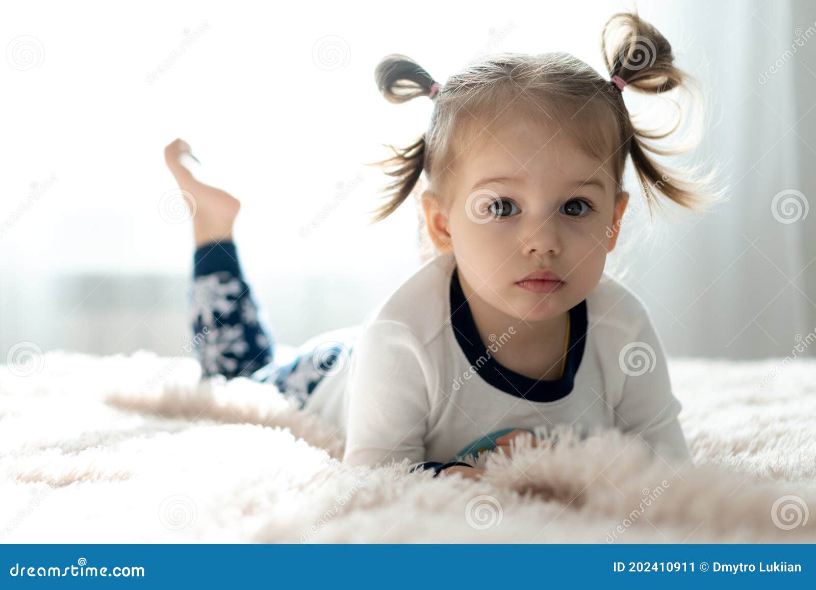 Childhood, Technology, Infant, Minor Concepts - One Cute Child Baby Girl  Watch Cartoon on Phone, Smartphone on Soft Stock Image - Image of  communicating, cute: 202410911