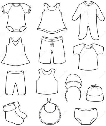Childrenâ€™s and Babies Clothes Stock Vector - Illustration of baby ...