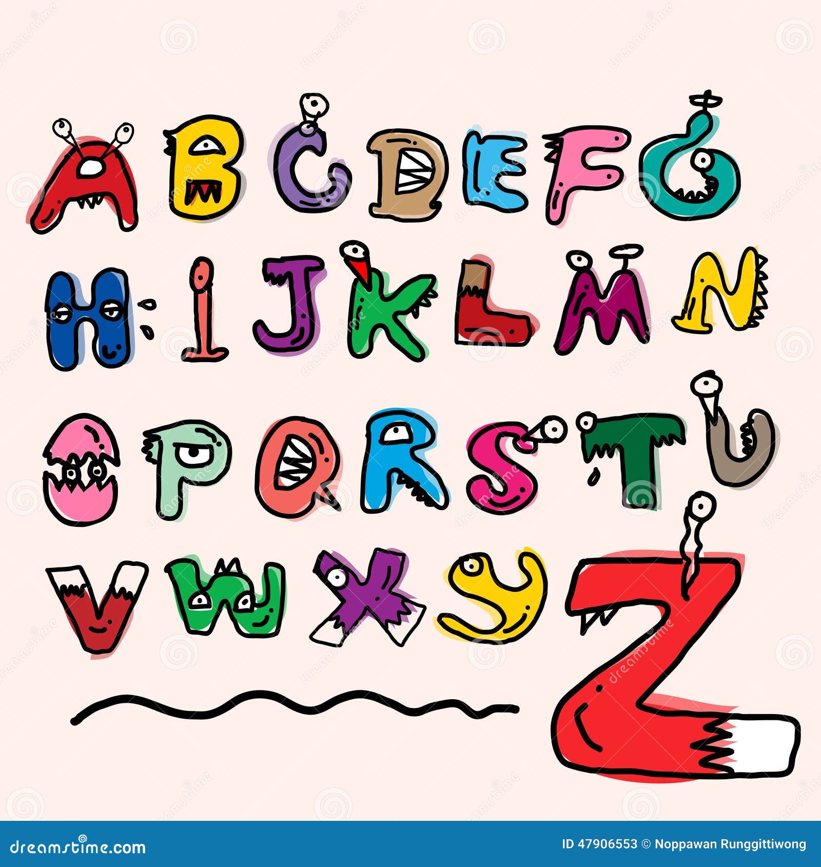 children alphabet spelled out