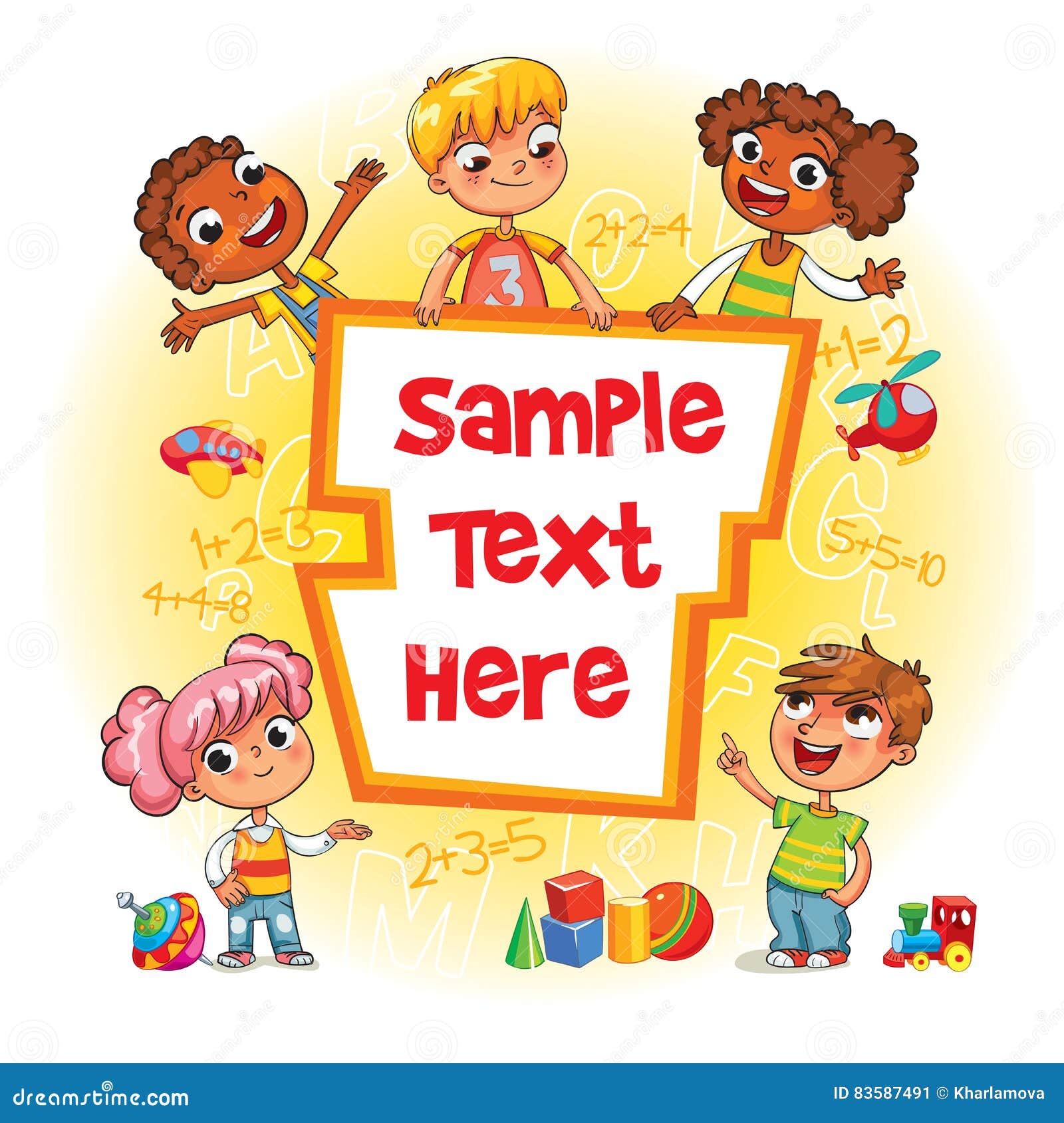 book front cover template for children