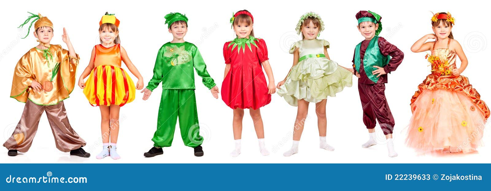 Children in Bright Fancy Dress Stock Image - Image of dress, clothing:  22239633