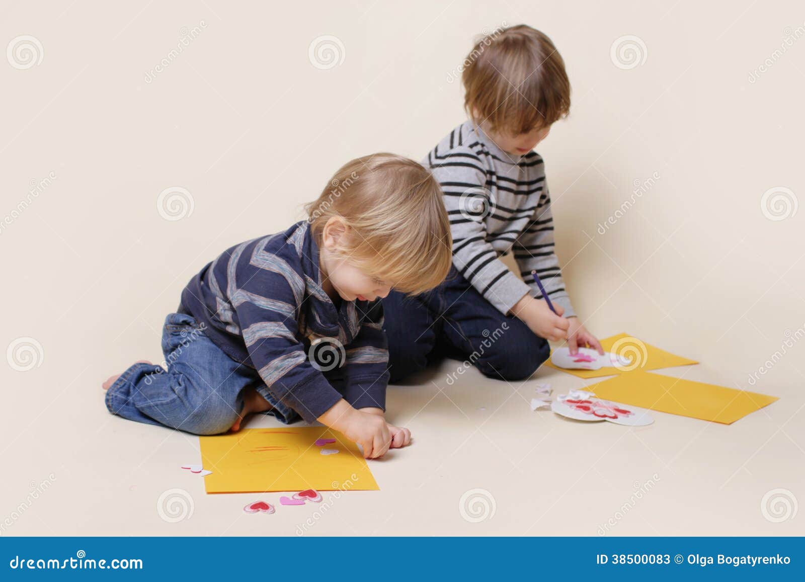 Children Drawing Arts and Crafts Stock Image Image of preschoolers