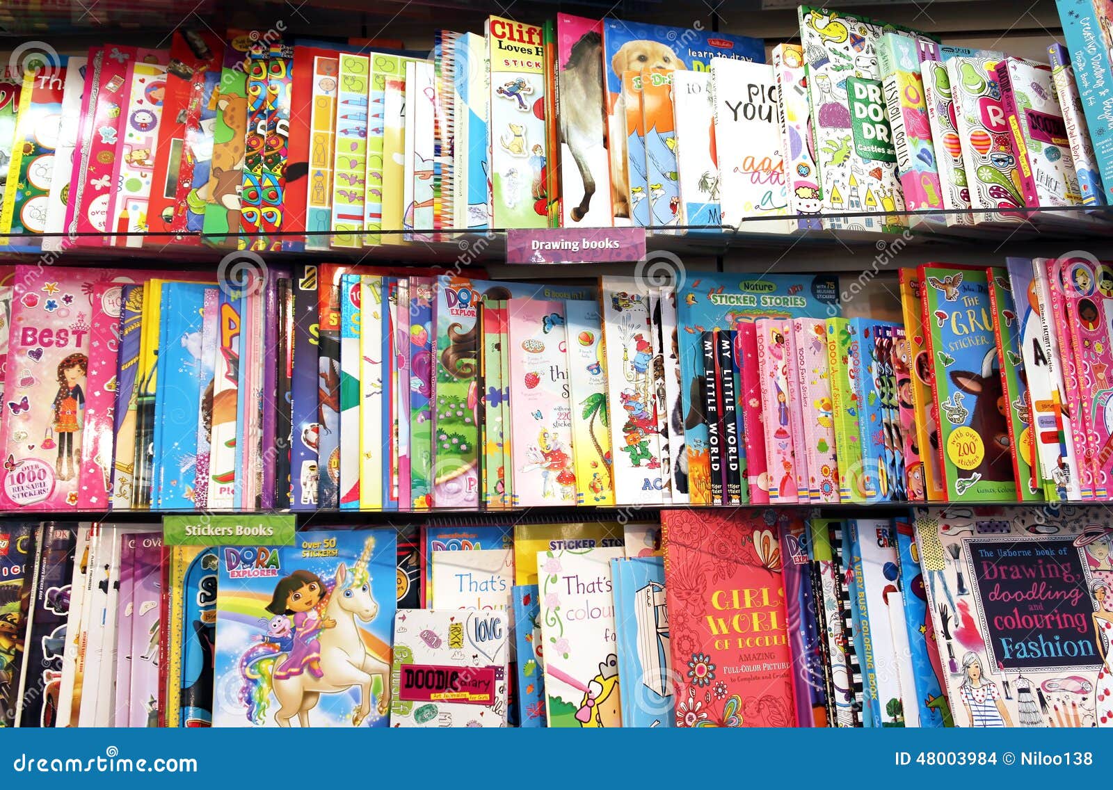 Children Drawing Books Editorial Stock Image - Image 48003984