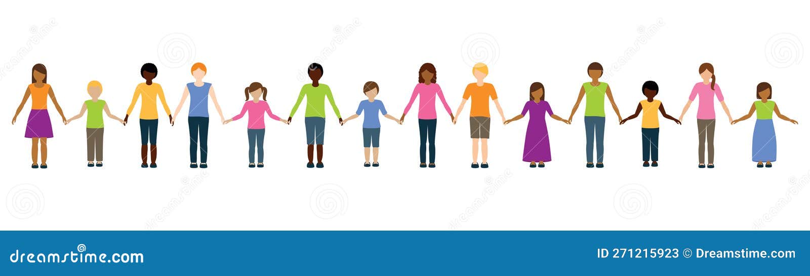 Children of the Earth of Different Origin Freedom Concept Stock