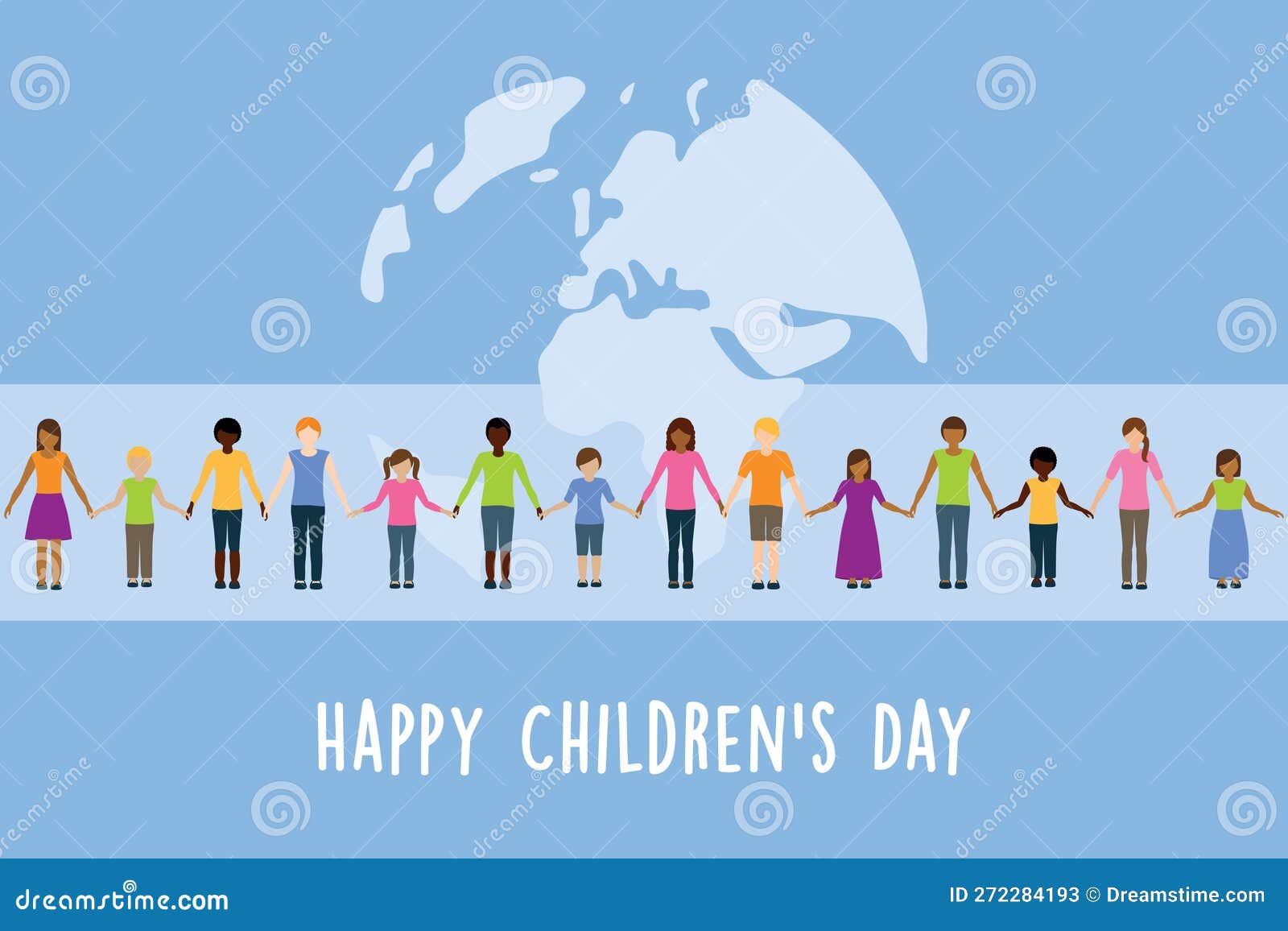 Children of the Earth of Different Origin Freedom Concept Stock