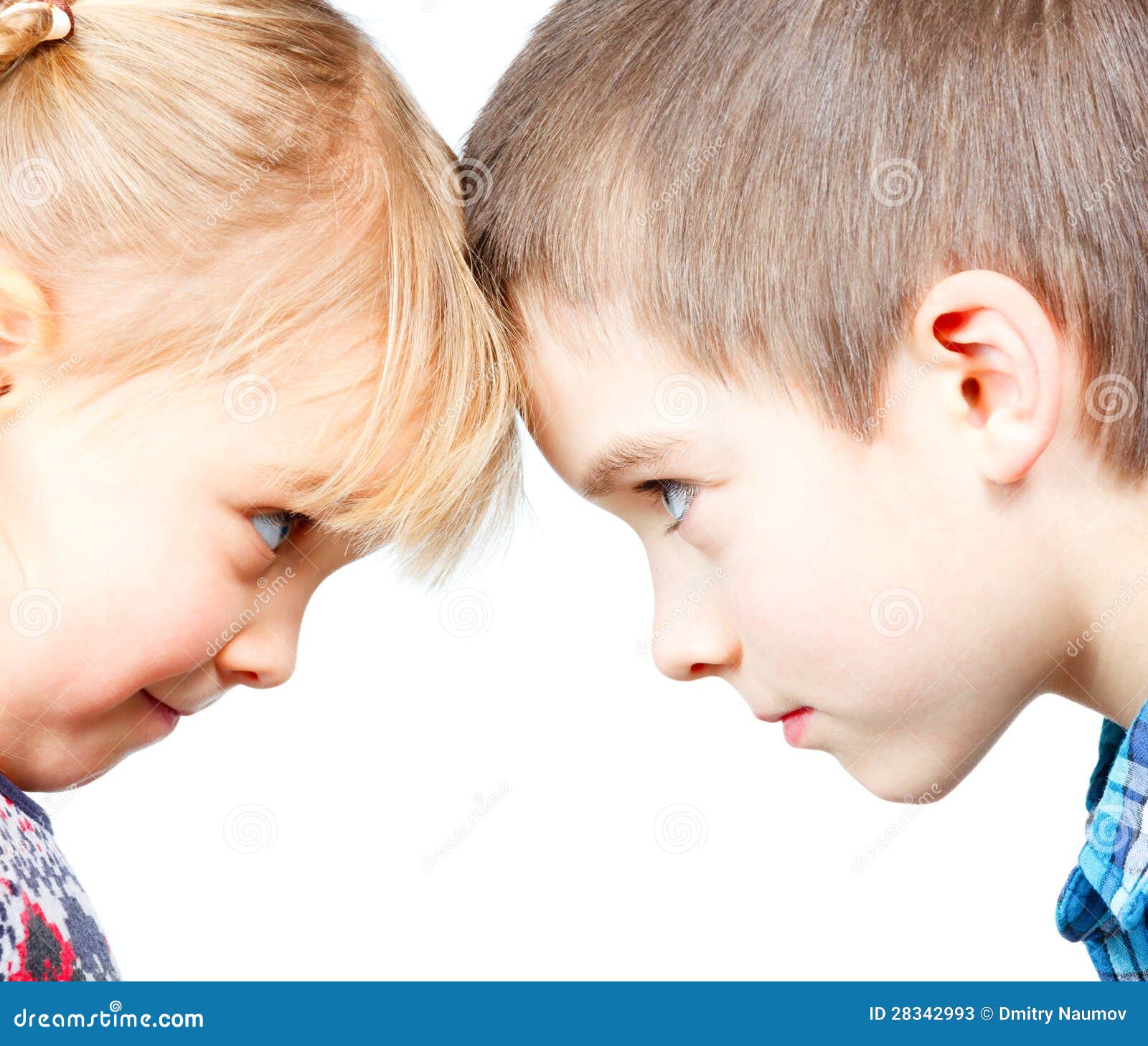 Children face to face stock image. Image of brother, enmity 28342993