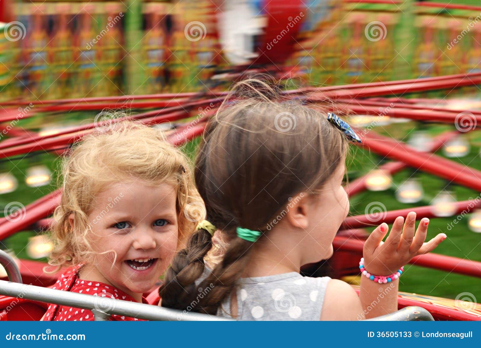 children on fair ride