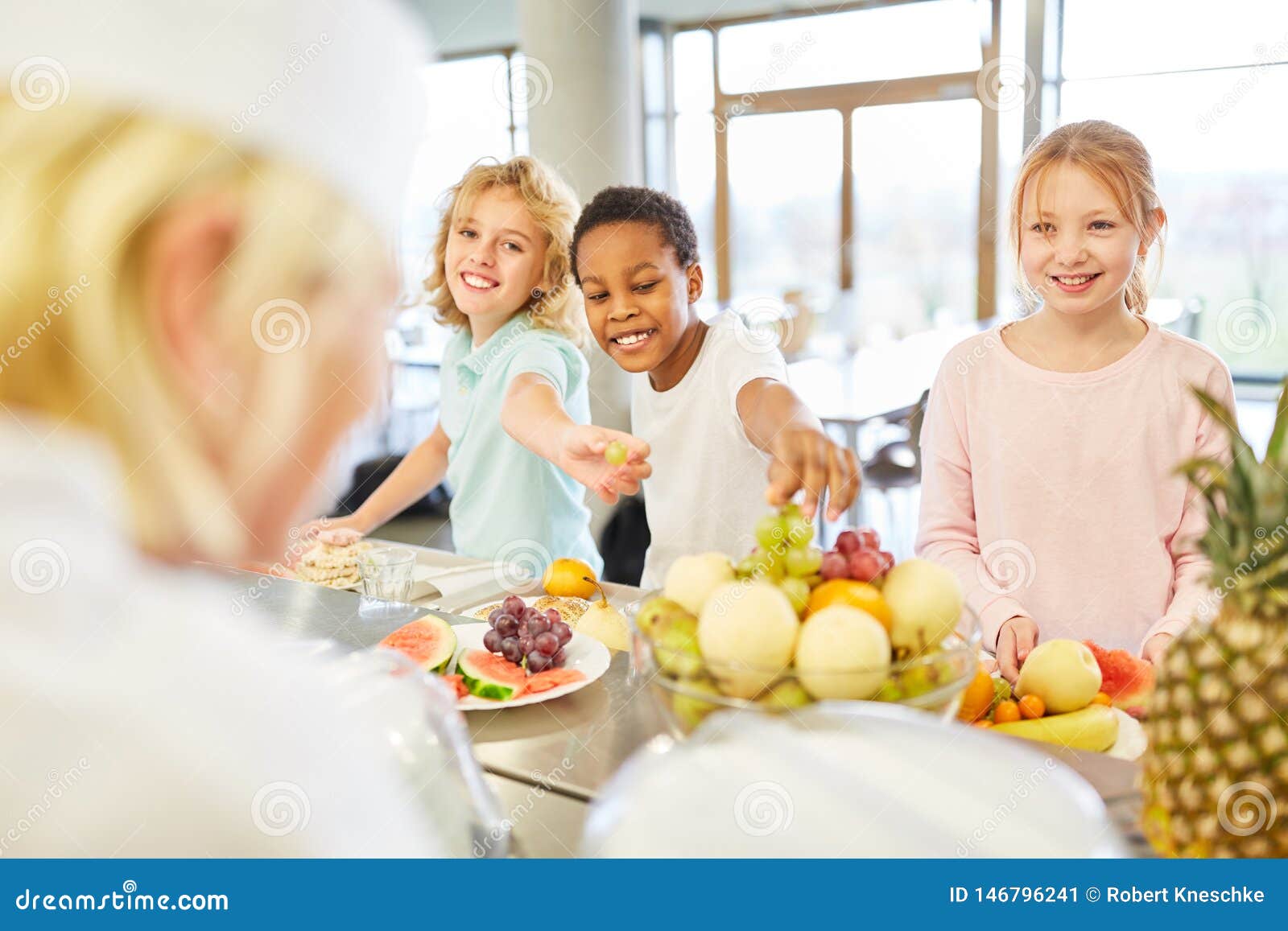 Children Eat Together in the Canteen Stock Photo - Image of friendship,  canteen: 146796260