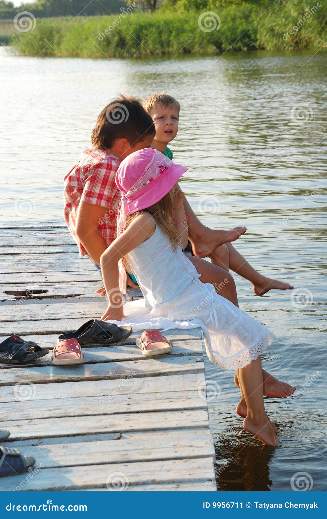 children on gangway