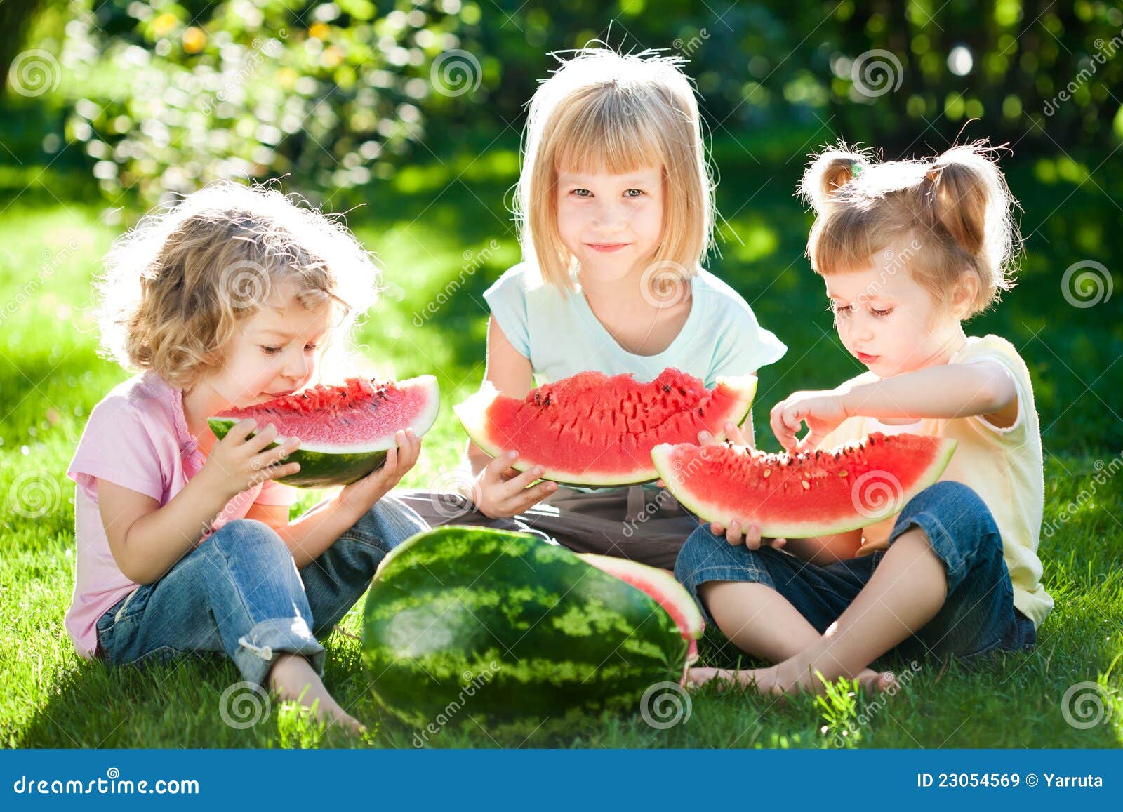 Children having picnic stock image. Image of children 23054569